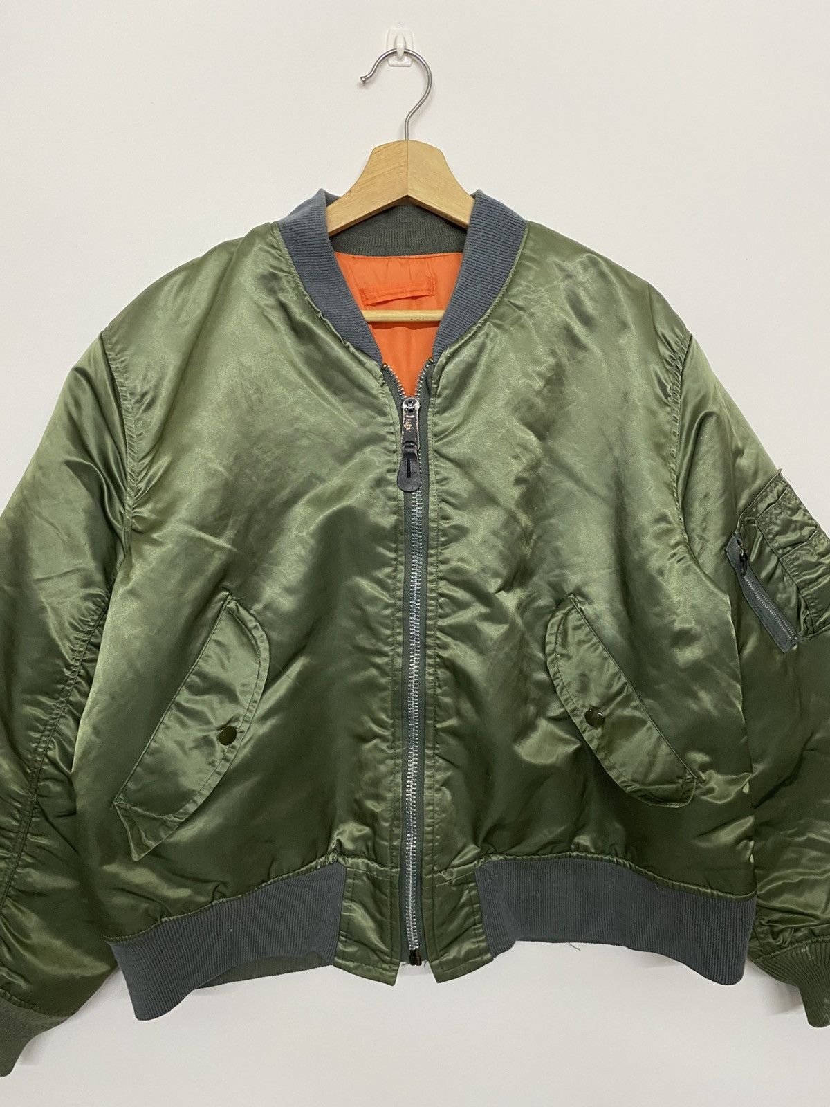 Vintage Corinth Mfg MA-1 Vintage Flight Reversible Bomber Jacket Size US L / EU 52-54 / 3 - 5 Thumbnail
