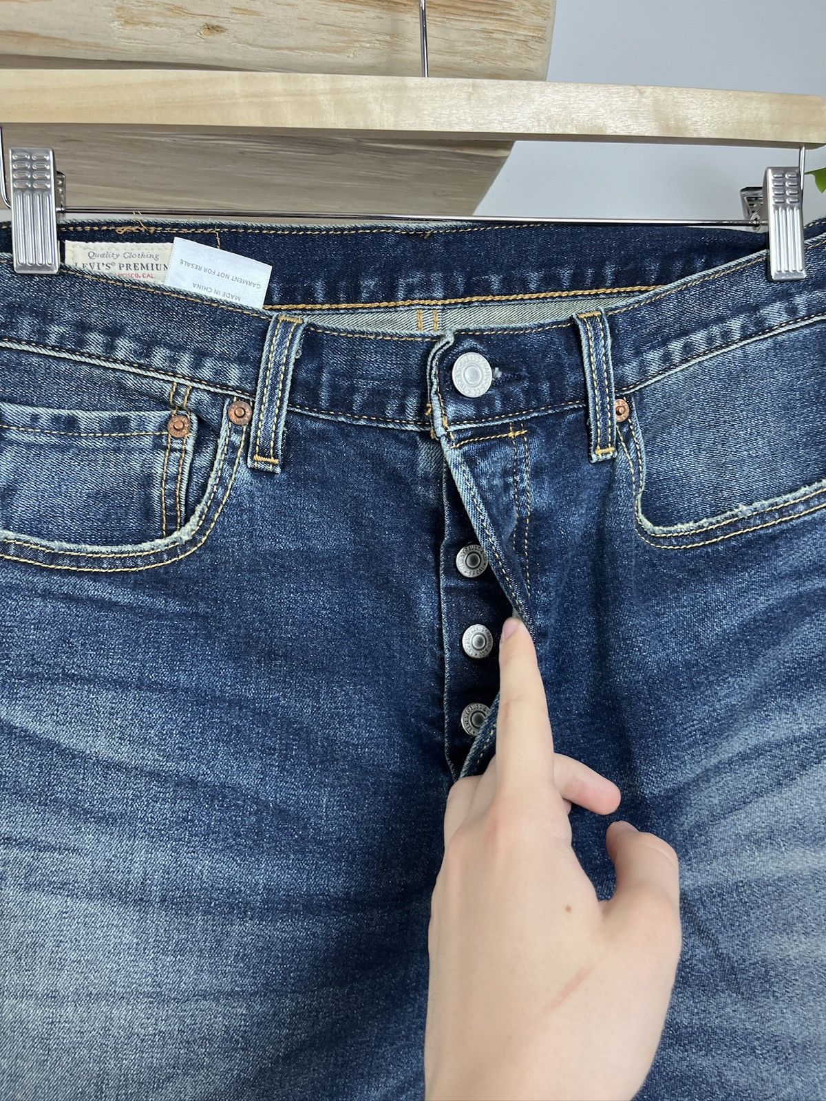 Levi's Vintage Levis 501 mud wash Blue Denim japanese y2k straight Size US 32 / EU 48 - 4 Thumbnail