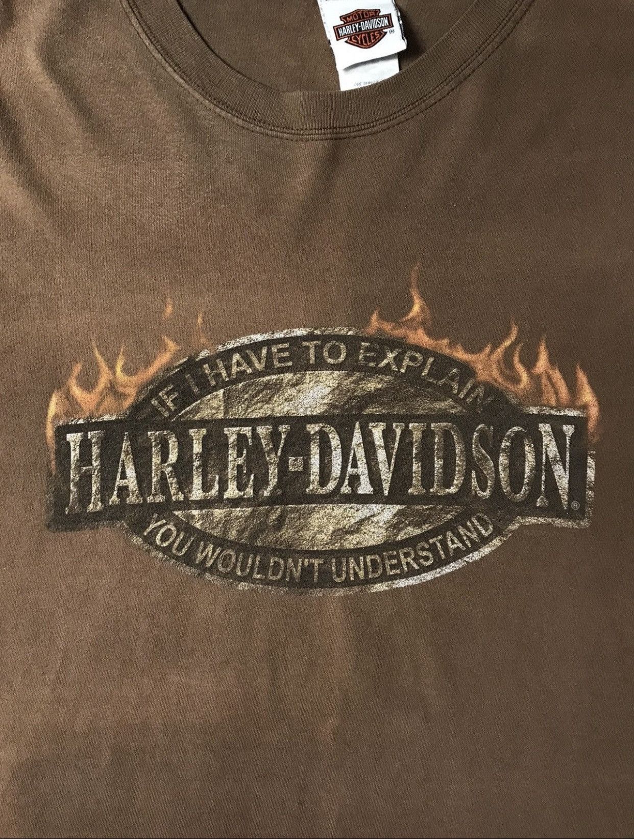 Harley Davidson vintage 80s rare faded harley davidson grange Logo shirt Size US XXL / EU 58 / 5 - 5 Thumbnail