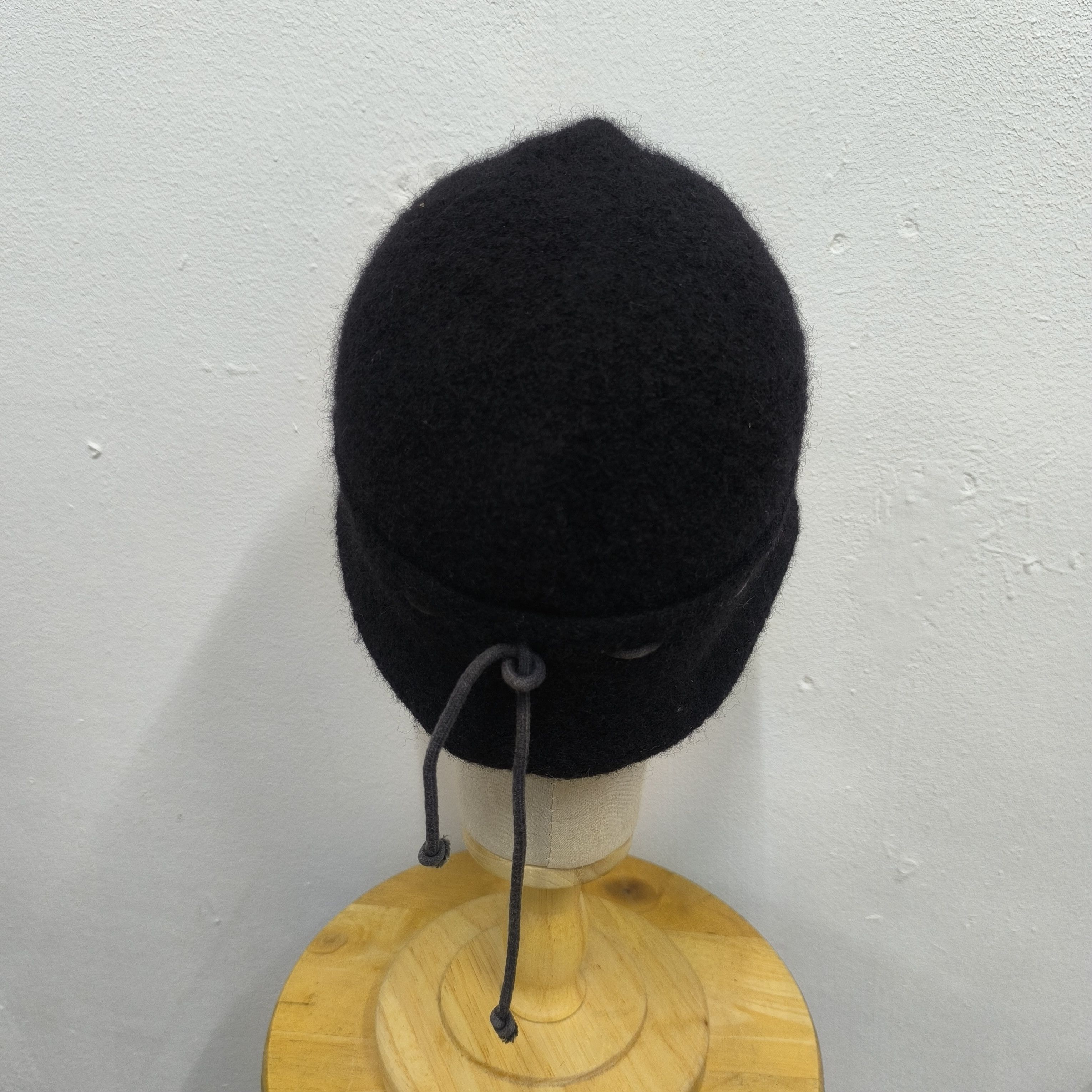 Japanese Brand 🌊 Vintage black wool daisy hat Size ONE SIZE - 3 Thumbnail
