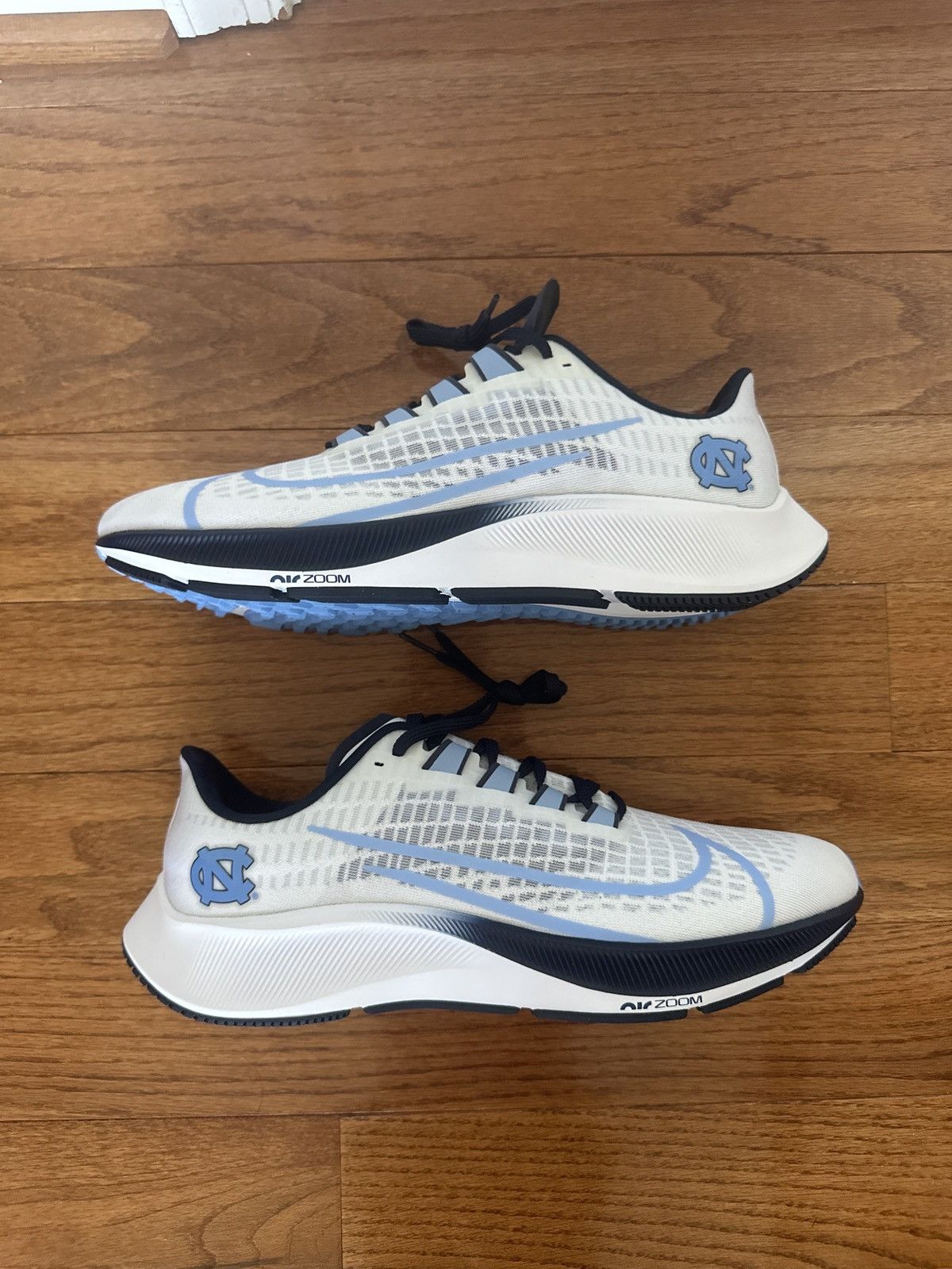 image of Nike Zoom Pegasus 37 ‘Unc’ Shoes in White, Men's (Size 10.5)