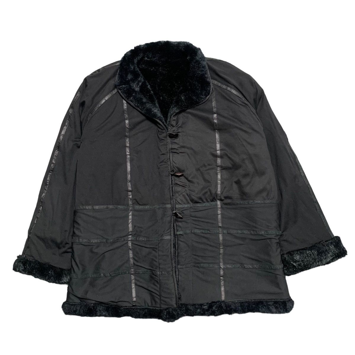 Japanese Brand Accellando Faux Fur Jacket Size L / US 10 / IT 46 - 1 Thumbnail