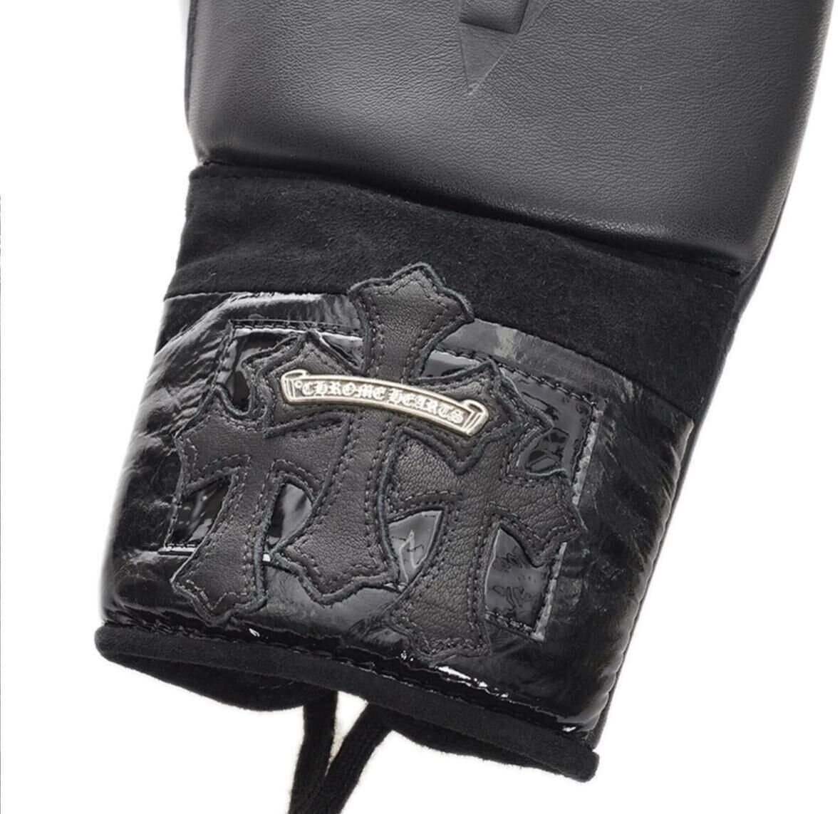 Chrome Hearts Chrome Hearts x Title Boxing Black Leather Boxing Gloves Size ONE SIZE - 2 Thumbnail