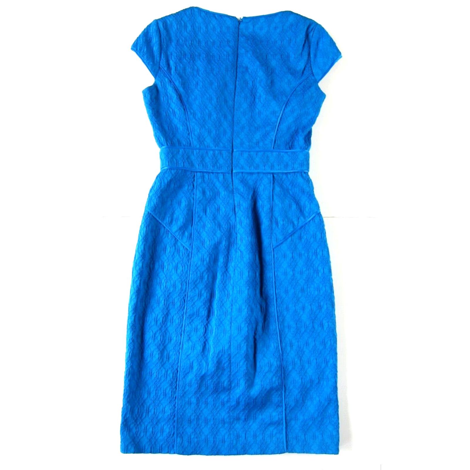 Adrianna Papell Adrianna Papell Royal Blue 60's Style Cap Sleeve Sheath Pencil Straight Dress 2 Size XS / US 0-2 / IT 36-38 - 2 Thumbnail