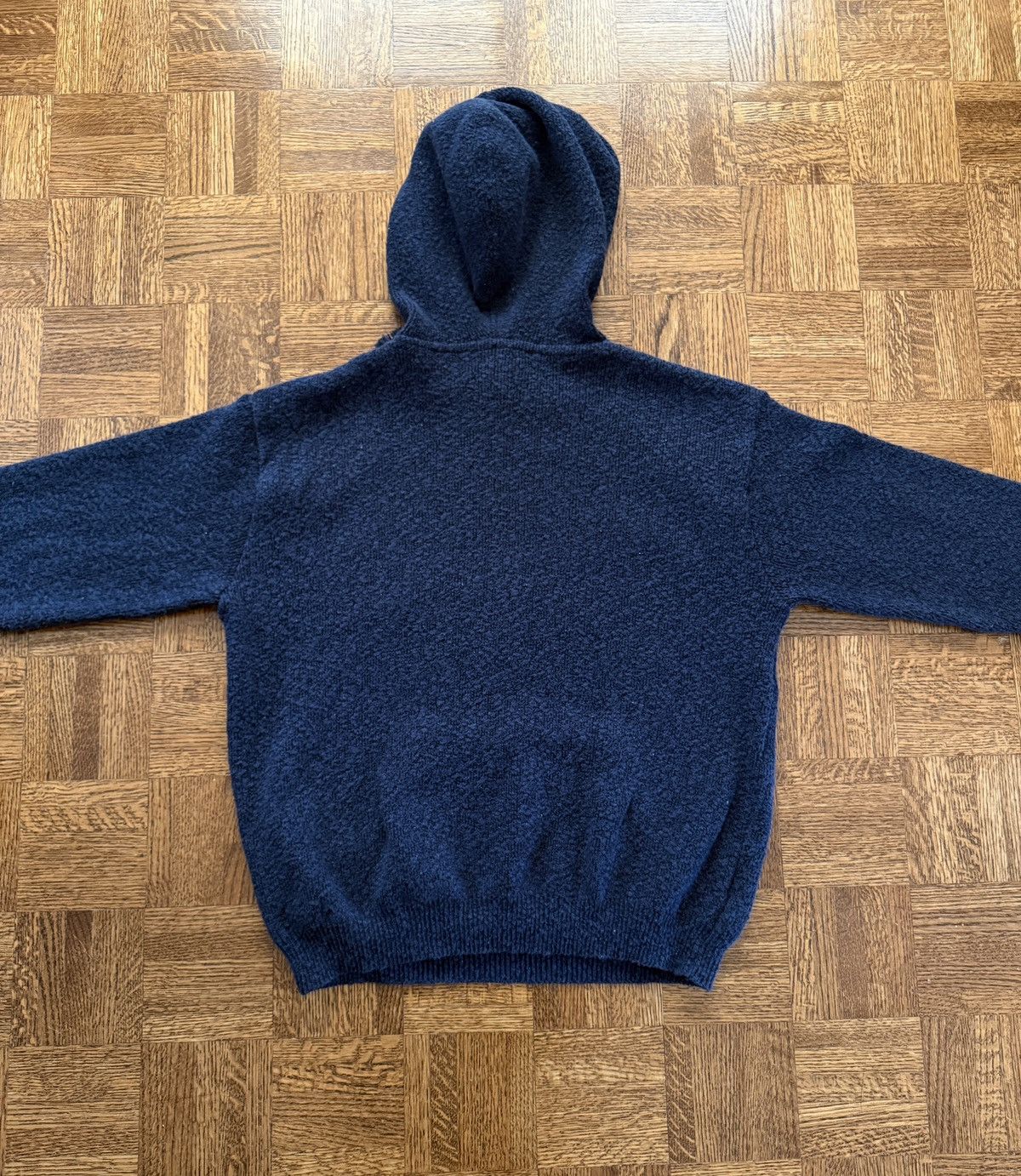 L.L. Bean Vintage 90s L.L. Bean Textured Knit Hooded Sweatshirt Size S / US 4 / IT 40 - 3 Thumbnail