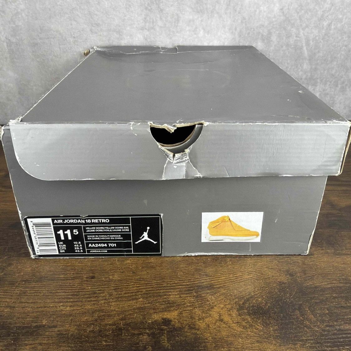 Air Jordan 18 Retro Yellow Ochre Suede AA2494-701 Shoes OG
