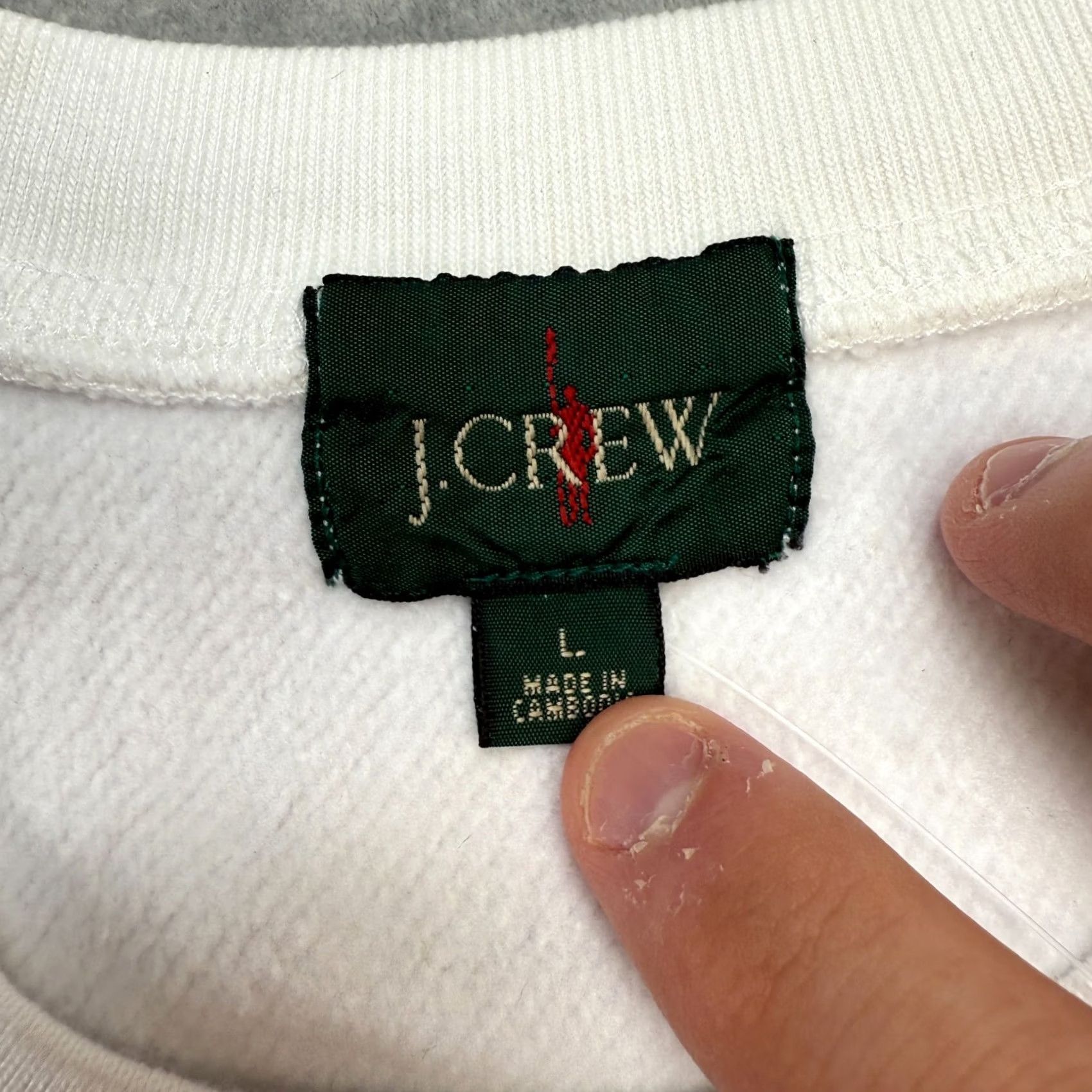 J.Crew J.CREW Sweatshirt Mens L White Heritage Oarsman Graphic 14 Oz Fleece NEW Size US L / EU 52-54 / 3 - 4 Thumbnail