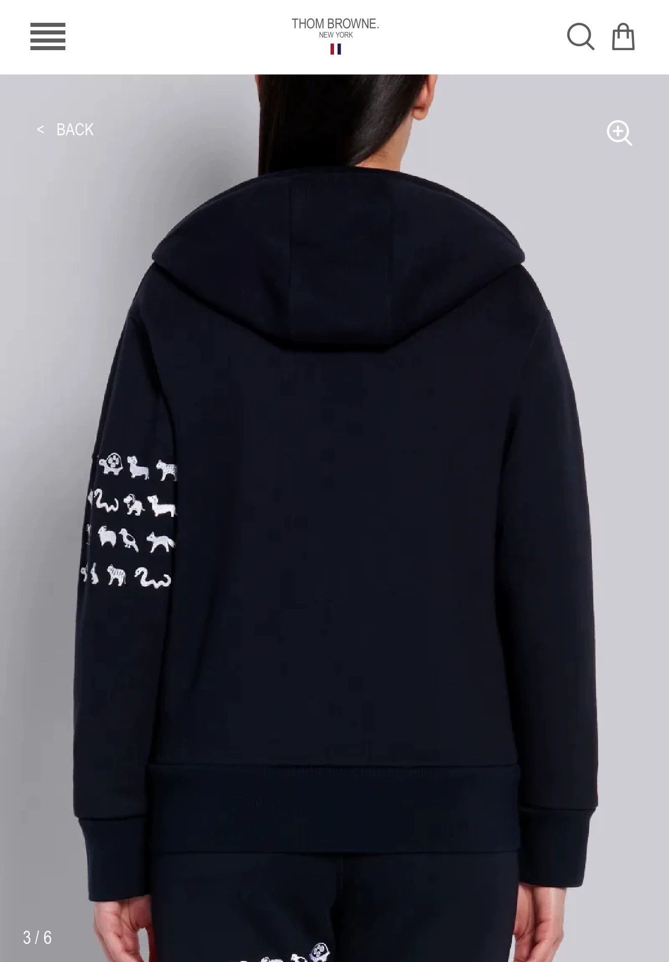 Thom Browne Thom Browne Women's Navy Blue Four Bar Sport Hoodie Size XS / US 0-2 / IT 36-38 - 8 Thumbnail
