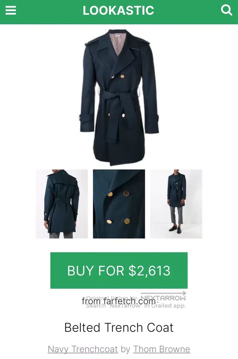 Thom Browne Thom Browne Dark blue cotton casual trench coat Size US S / EU 44-46 / 1 - 3 Thumbnail