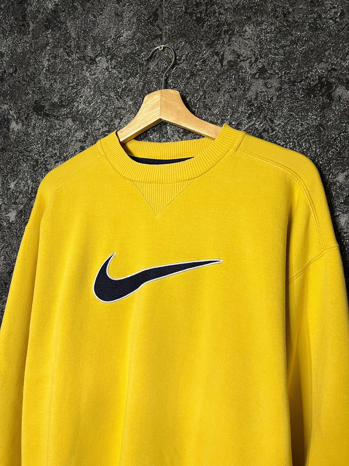 Nike × Vintage 🍯Nike Vintage 90'S Sweatshirt Big Swoosh Y2K Retro Size US M / EU 48-50 / 2 - 2 Thumbnail