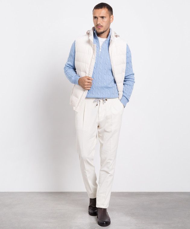 Brunello Cucinelli o1w1db10924 Cashmere Turtleneck in Light Blue Size US XS / EU 42 / 0 - 2 Thumbnail