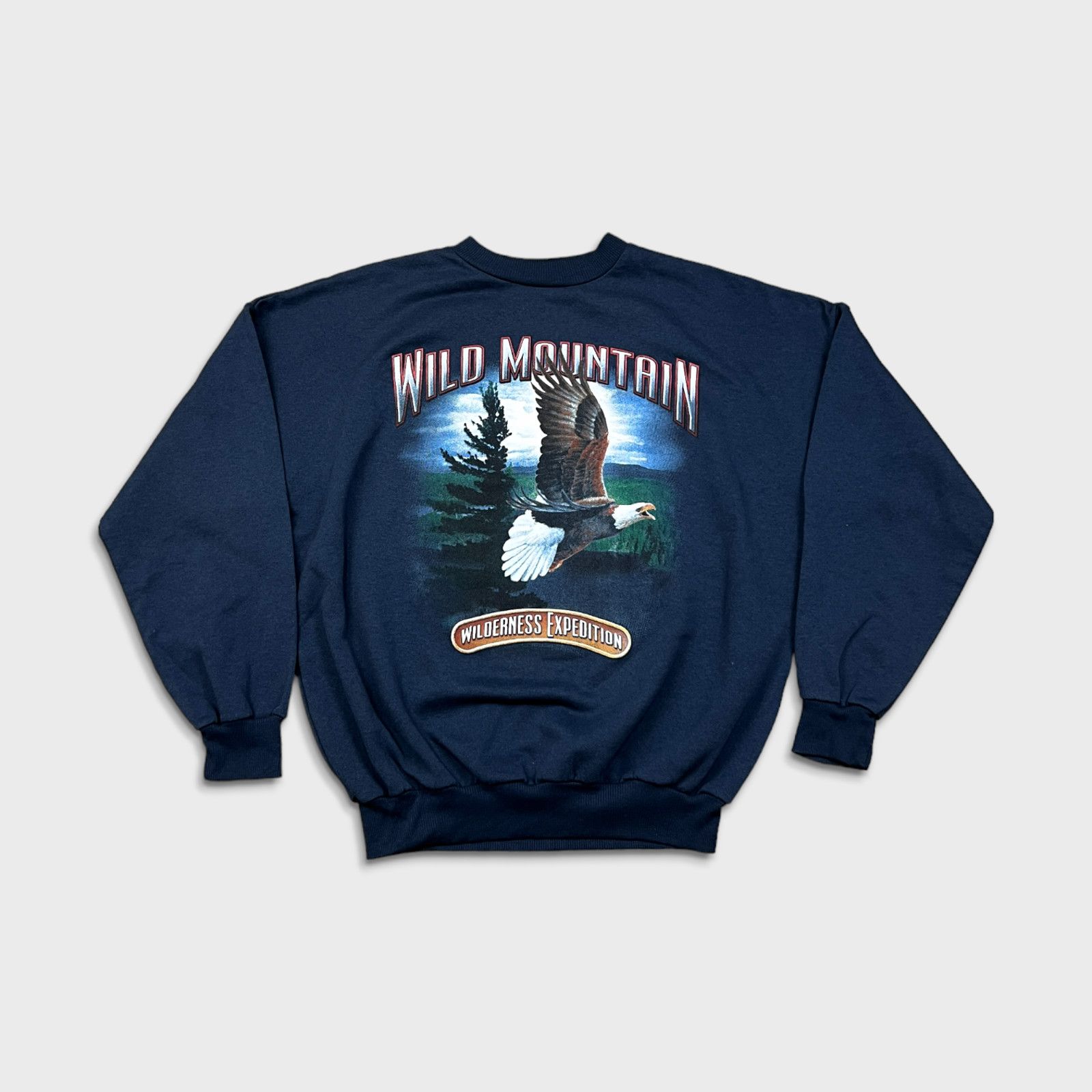 Vintage VTG 90s Wild Mountain Sweatshirt Medium Eagle Animal Nature Size US M / EU 48-50 / 2 - 1 Thumbnail