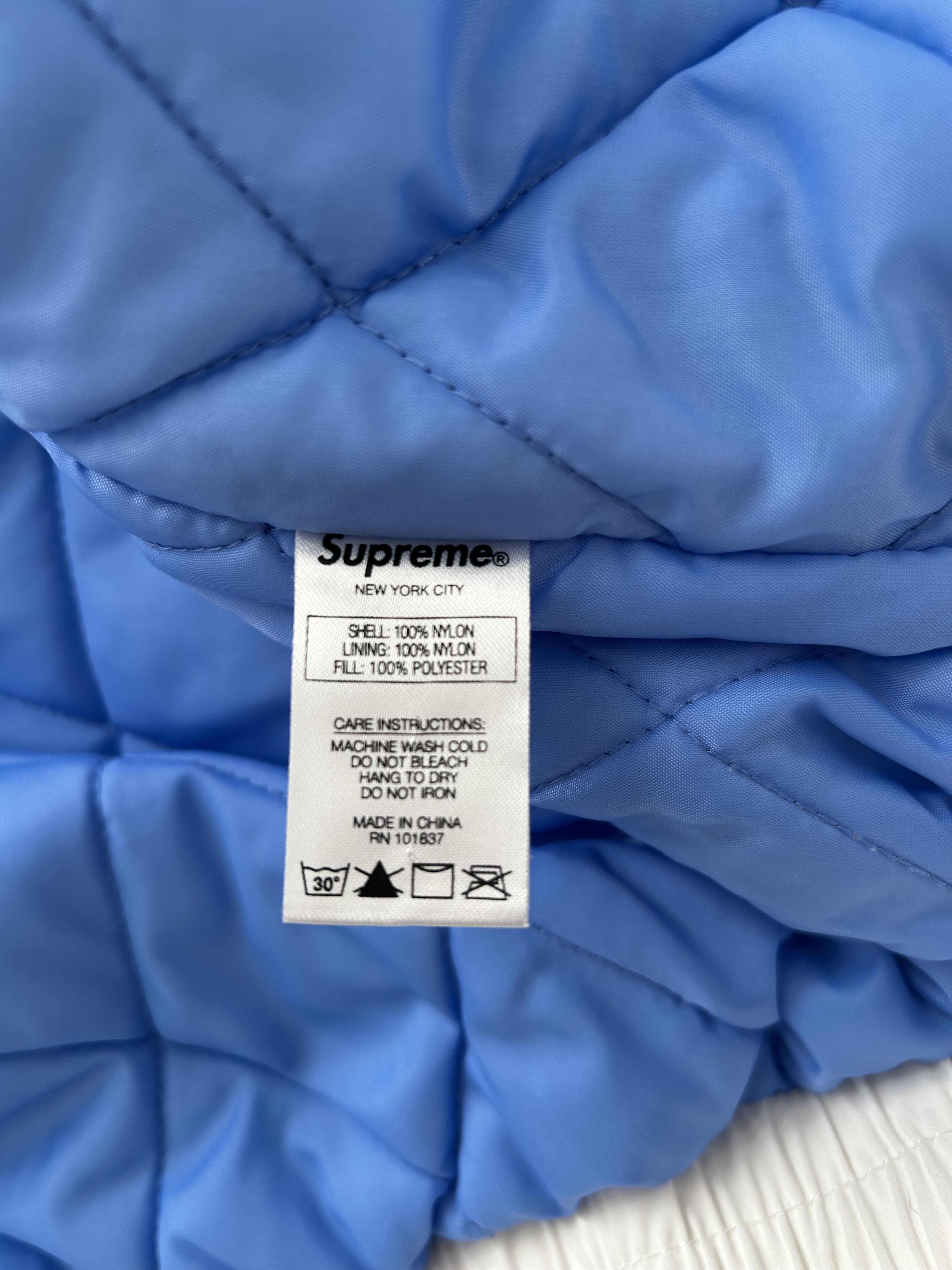 Supreme Supreme Sleeve Script Sideline Jacket 'White' Size US S / EU 44-46 / 1 - 6 Thumbnail