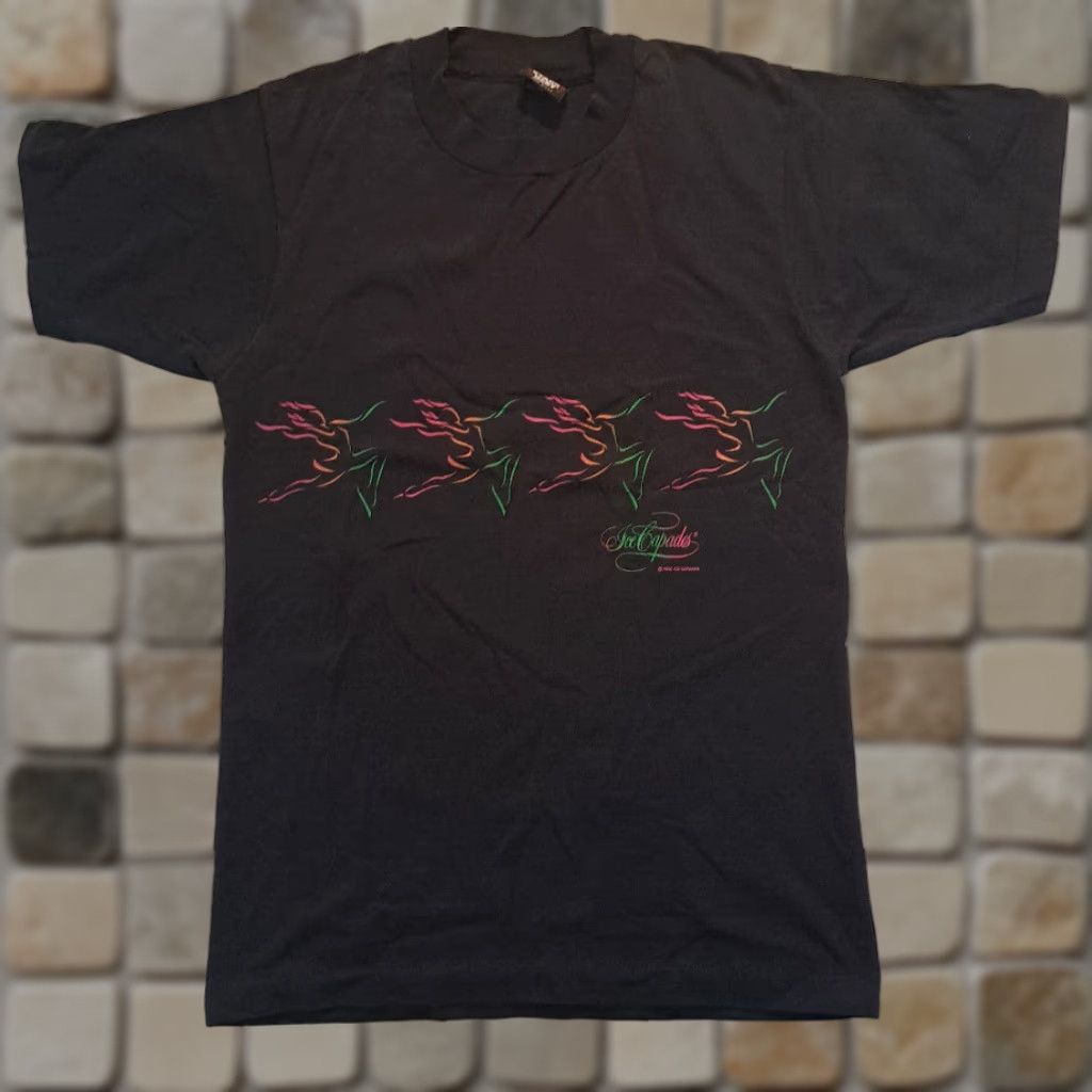 Vintage Screen Stars Ice Capades T-Shirt Women Medium Black Short Sleeve Crew Neck 100% Cotton Canvas Vintage No Size M / US 6-8 / IT 42-44 - 1 Thumbnail