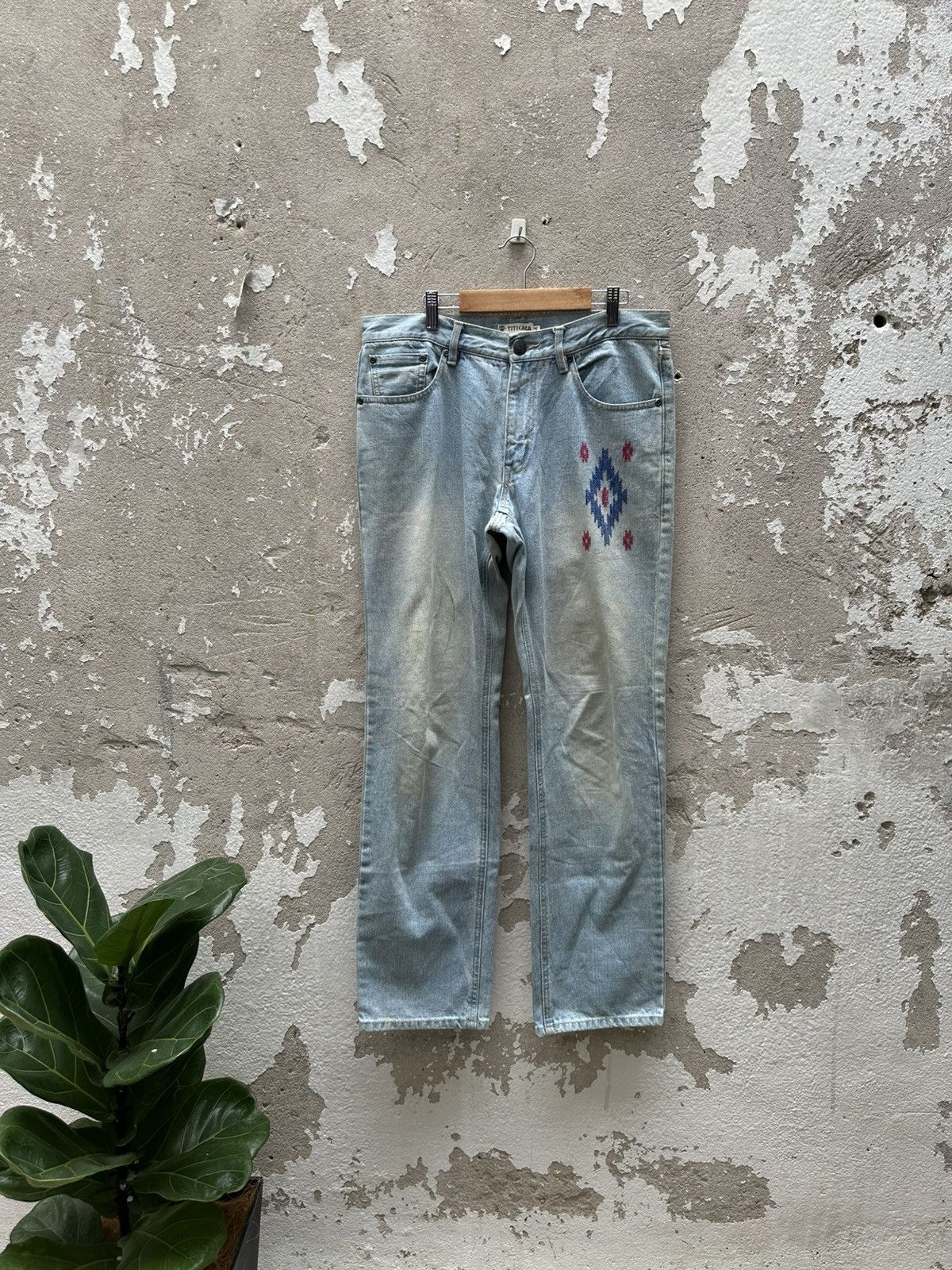If Six Was Nine Vintage TITI CACA Navajo Western Denim Size US 33 - 1 Thumbnail