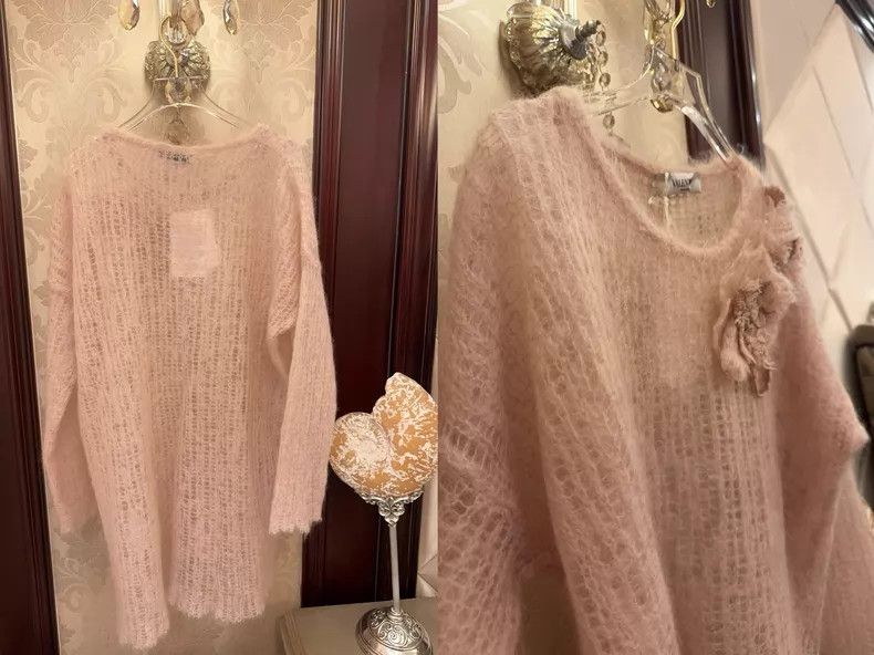 Valentino Valentino Pink mohair cut-out top Size S / US 4 / IT 40 - 5 Thumbnail