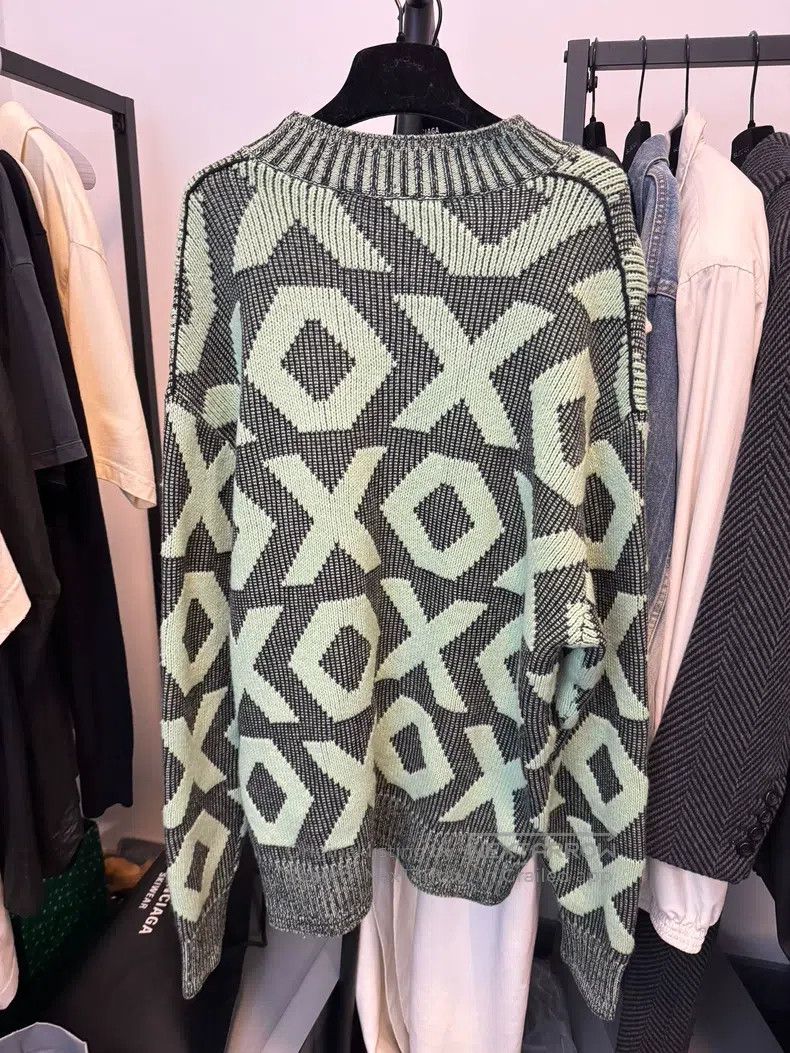 Acne Studios Face expression print smiley geometric print