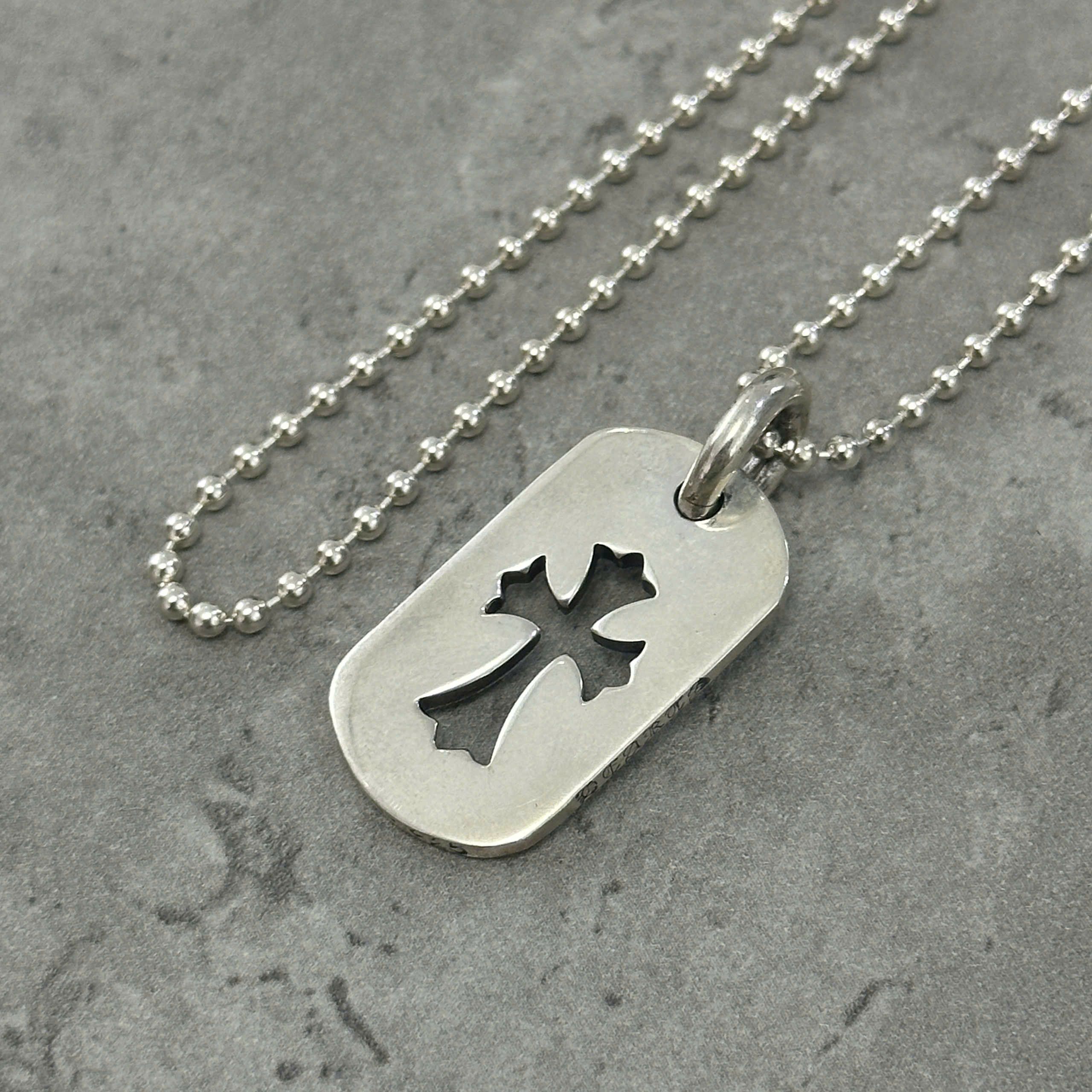 Chrome Hearts Chrome Hearts Dog SML Coss sliver necklace Size ONE SIZE - 2 Thumbnail
