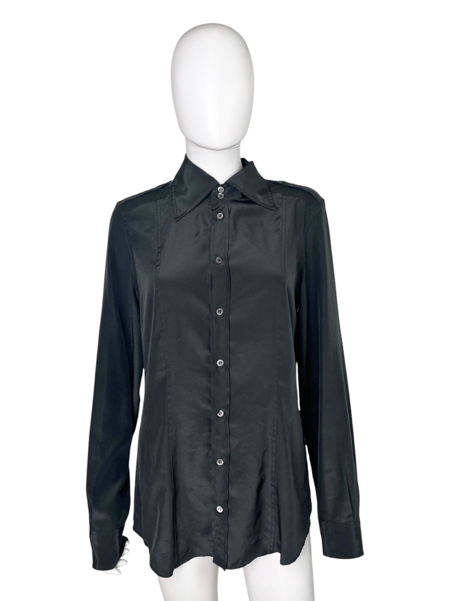 by Tom Ford S/S 1998 Black Military Shirt