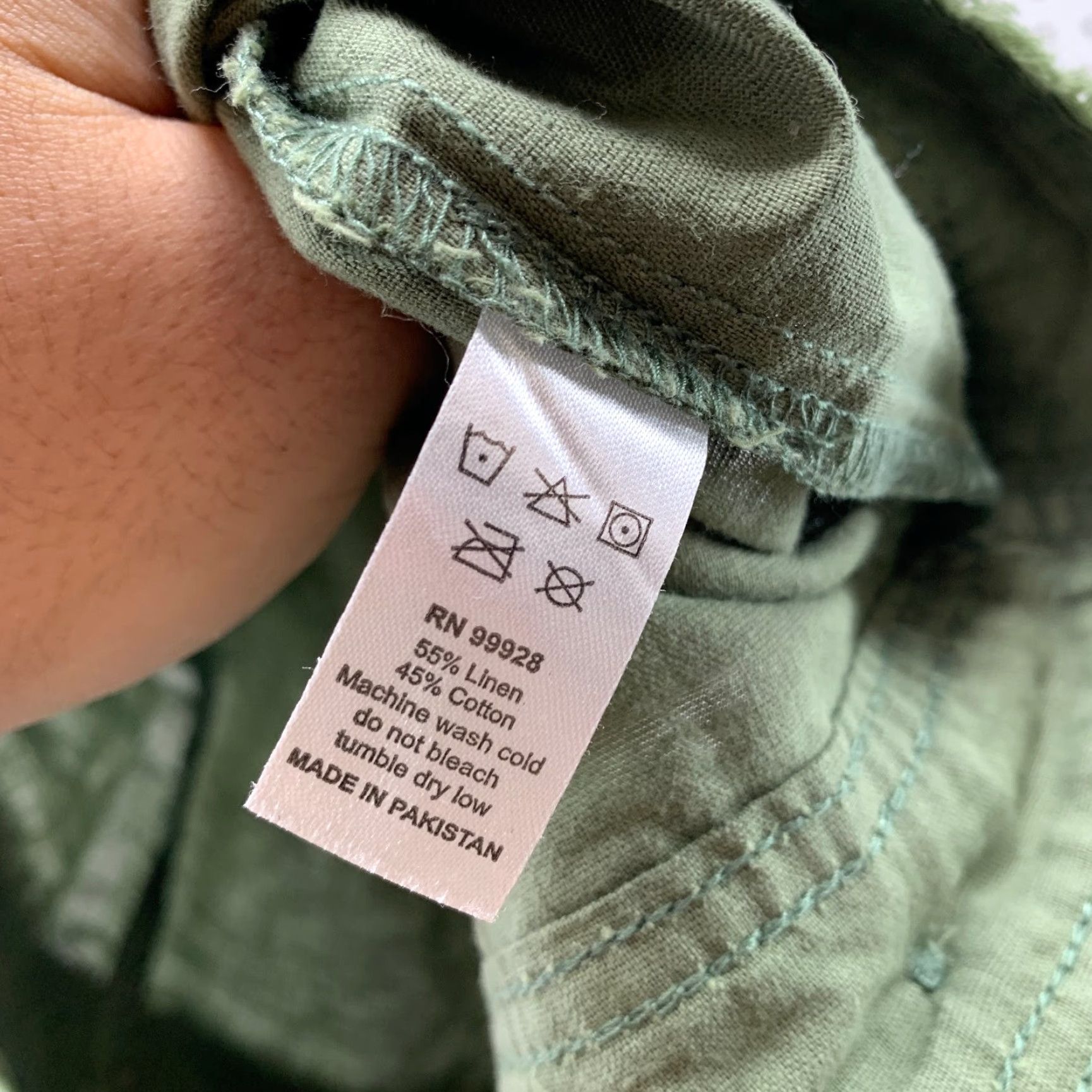 Vintage Salt Creek Linen Blend Jacket Womens Medium Green Military Distressed Style Size M / US 6-8 / IT 42-44 - 5 Thumbnail