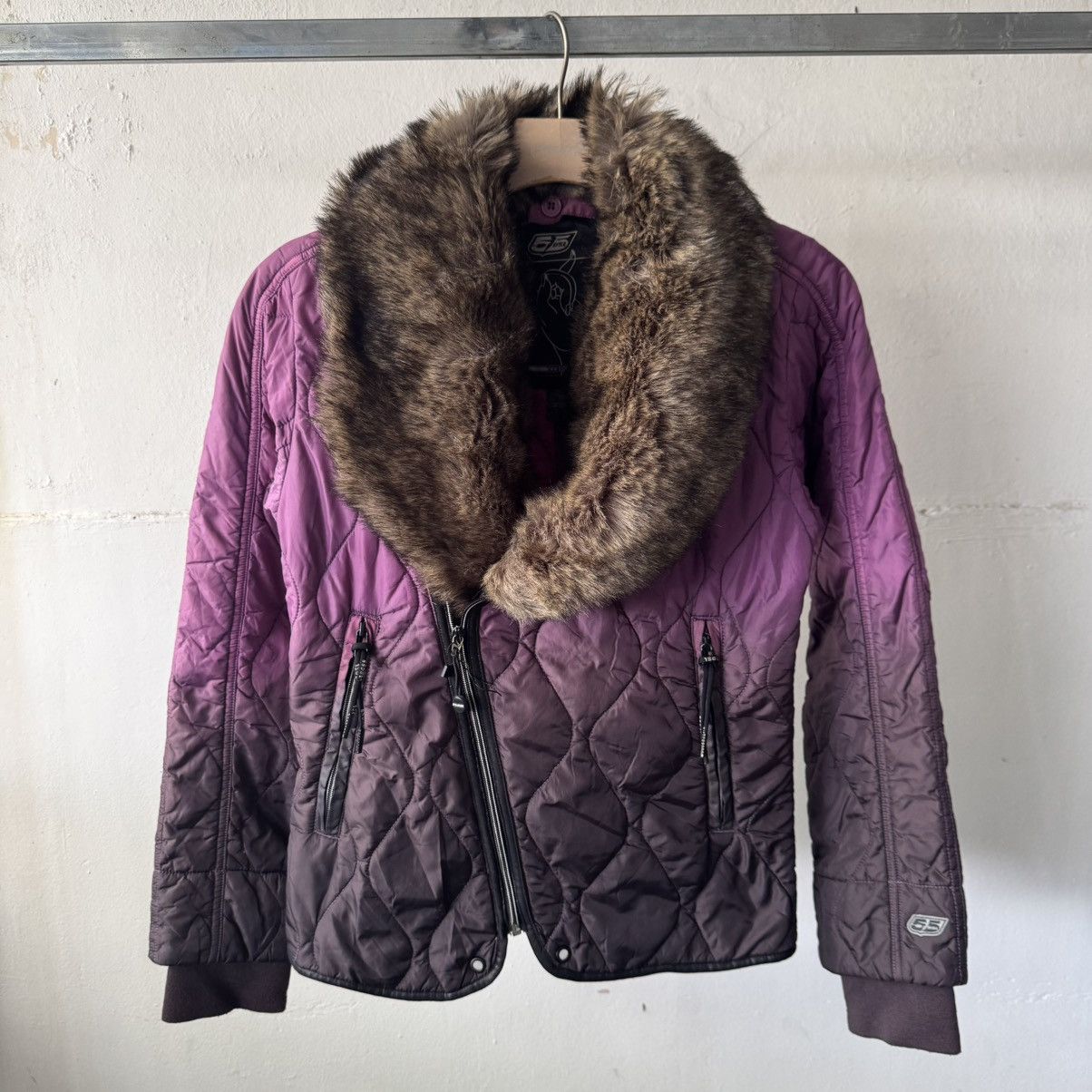 If Six Was Nine Diesel Fur Gradient Asymmetrical Puffer Jacket Size S / US 4 / IT 40 - 1 Thumbnail