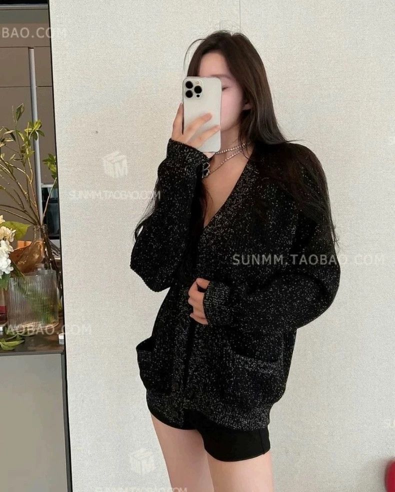 Yves Saint Laurent saint laurentSilver thread chenille draped thick sweater ja Size US XXL / EU 58 / 5 - 6 Thumbnail
