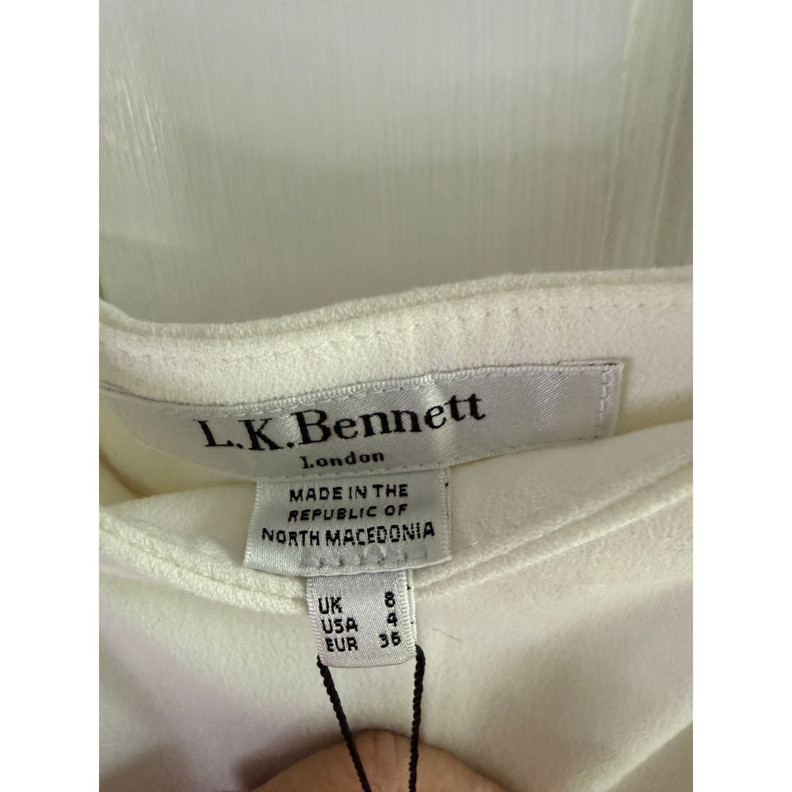 LK Bennett NWT L.K. Bennett Millie White Kick Flare Trousers Size 4 Size 27" / US 4 / IT 40 - 3 Thumbnail