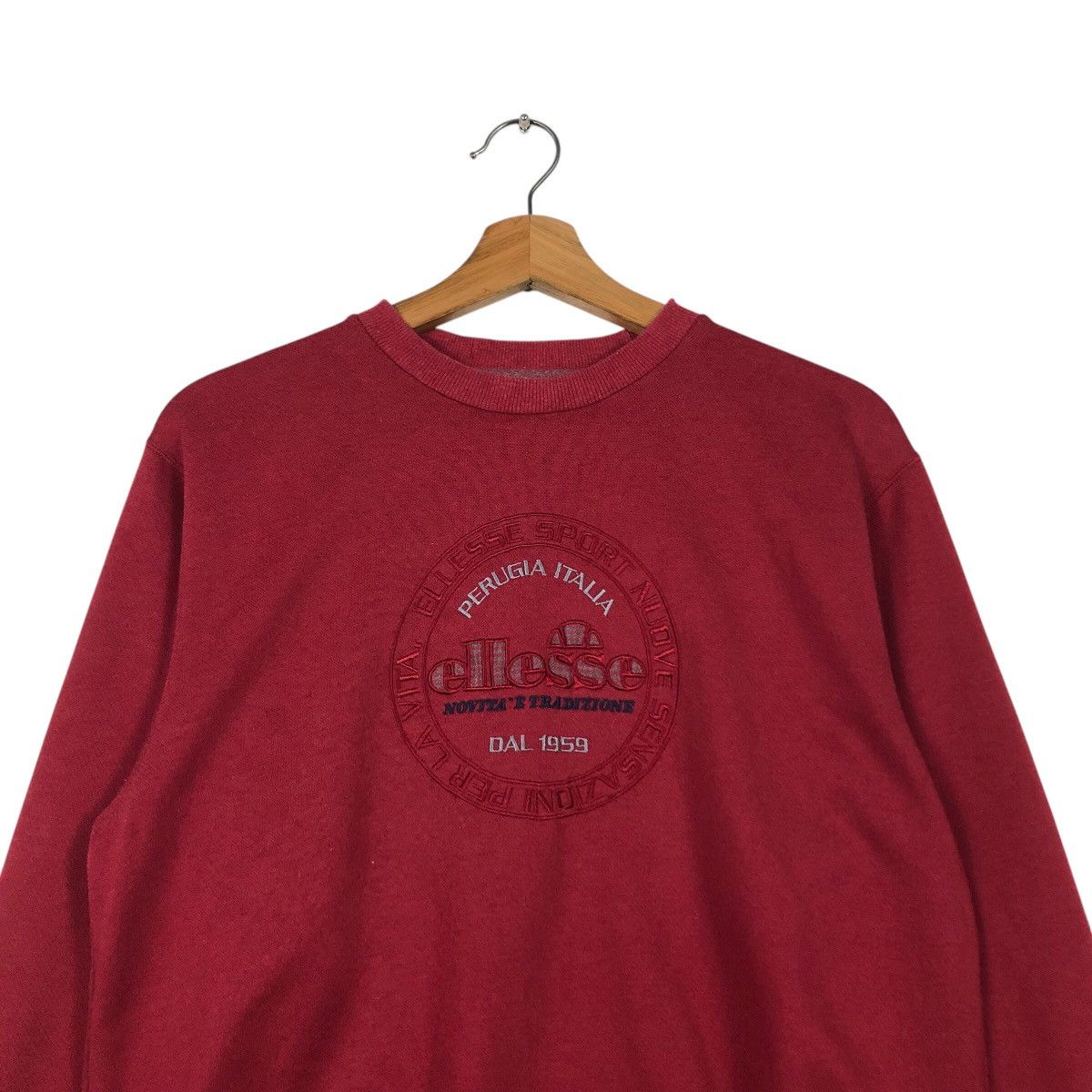 Japanese Brand × Vintage 📌Vintage Crewneck Sweatshirt Ellesse Big Logo Size US L / EU 52-54 / 3 - 4 Thumbnail