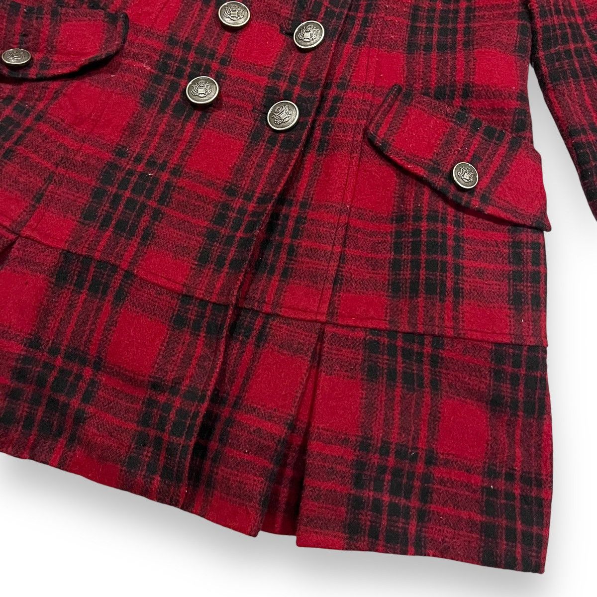 If Six Was Nine × Japanese Brand × Le Grande Bleu (L.G.B.) 🇯🇵 JAPANESE BRAND TARTAN WOOL PEACOAT Size L / US 10 / IT 46 - 7 Thumbnail