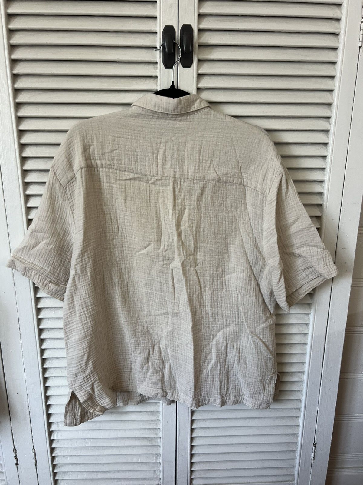 Sandro Linen Short Sleeve Buttondown SS21 Size US L / EU 52-54 / 3 - 2 Thumbnail