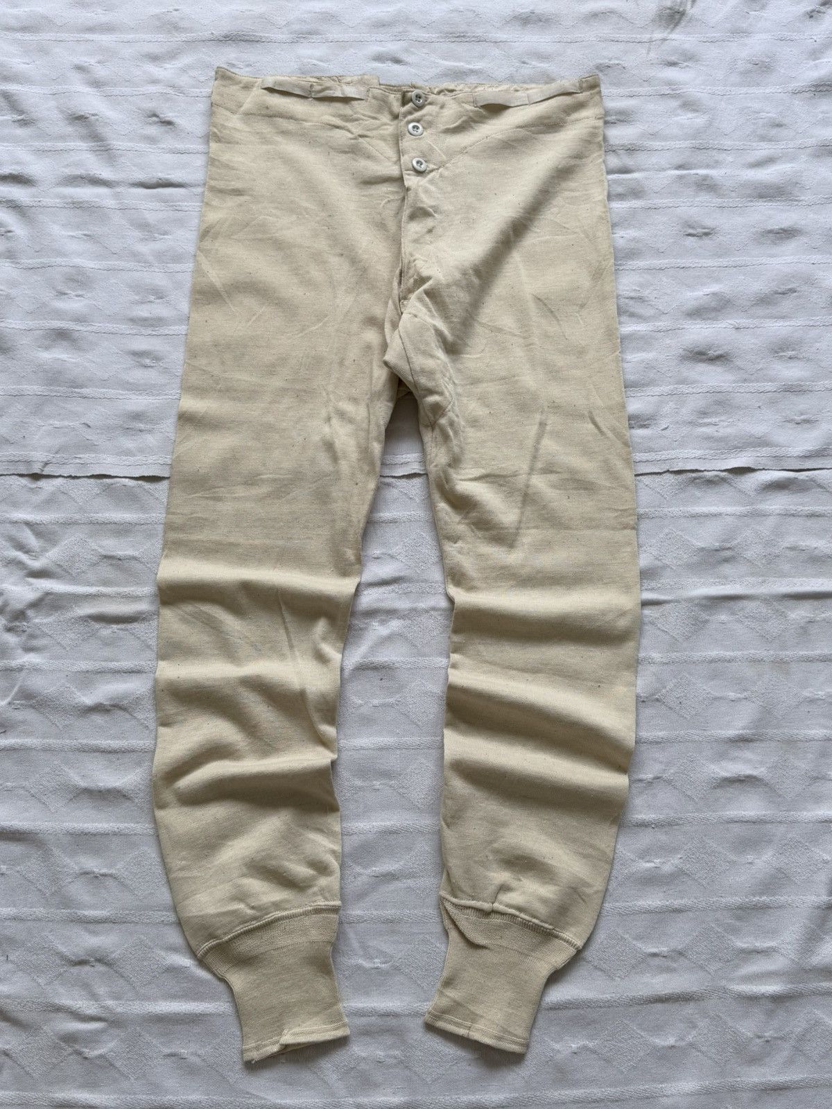 Vintage Vintage 1951 Dated French Military Underwear Thermal Pants Size US 32 / EU 48 - 1 Thumbnail