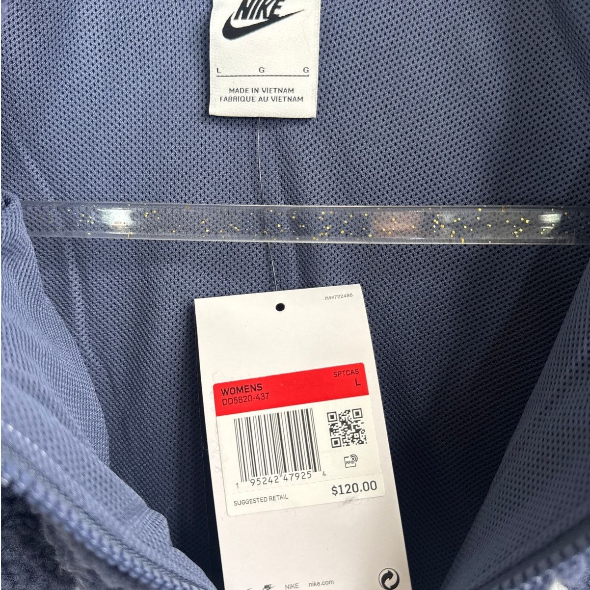 Nike Nike Women's Sportswear Swoosh Full Zip Jacket (DD5620-437) Size L / US 10 / IT 46 - 7 Thumbnail