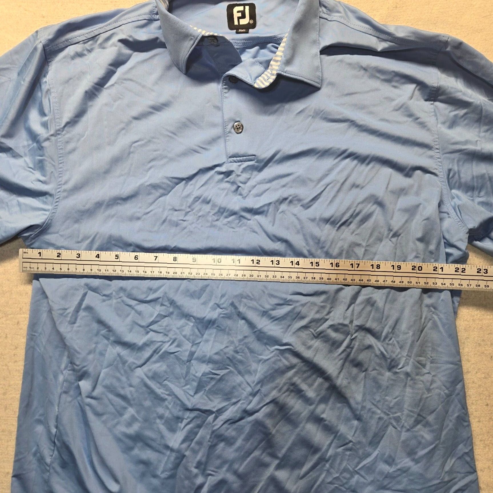 Footjoy VINTAGE FootJoy Golf Polo Shirt Adult Men's XL Blue Solid Short Sleeve Summer 90s Size US XL / EU 56 / 4 - 5 Thumbnail