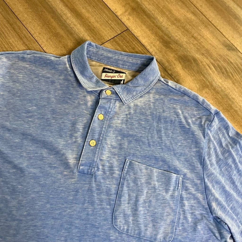 johnnie-O Johnnie-O Blue Casual Polo Shirt Men Large Bin E-46 Size US L / EU 52-54 / 3 - 2 Thumbnail