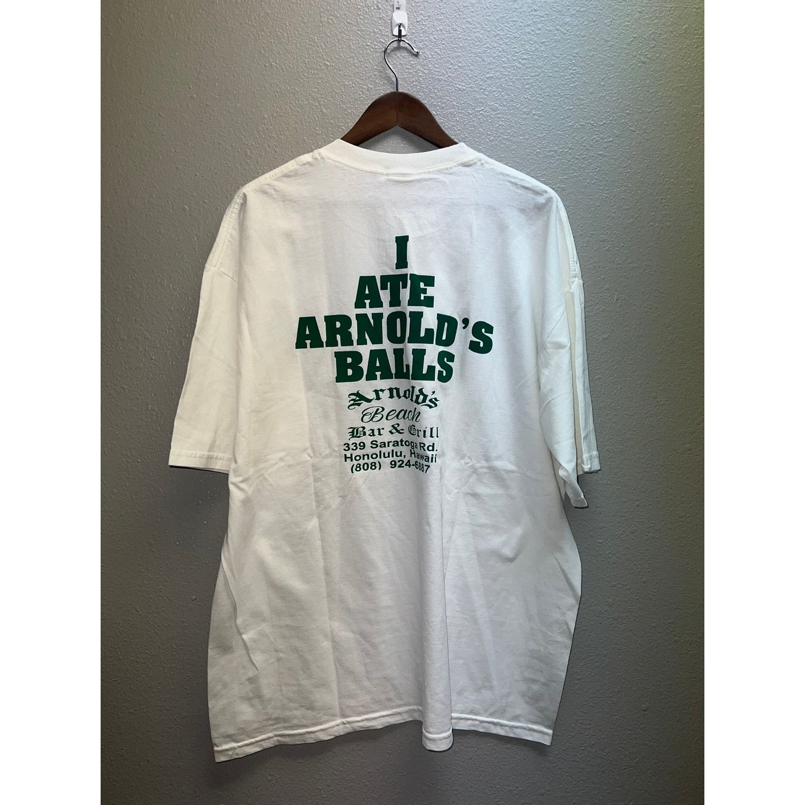 Jerzees Vintage Honolulu Shirt I Ate Arnolds Balls Beach Bar Hawaii Size US XL / EU 56 / 4 - 5 Thumbnail