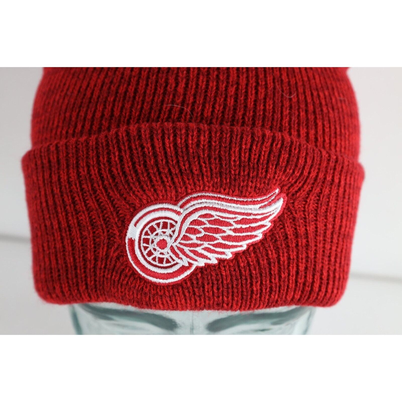 Vintage Vintage Detroit Red Wings Hockey Knit Winter Beanie Hat Size ONE SIZE - 2 Thumbnail
