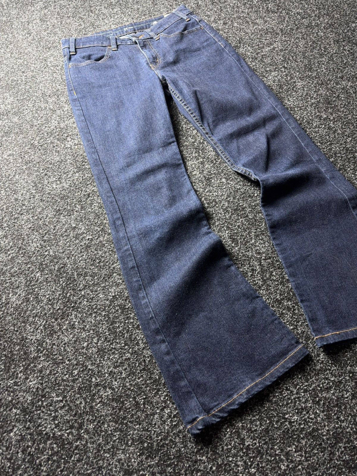 Levi's 00s Retro Levis Flare Jeans Dark Indigo Y2K Bootcut W27 Size 27" / US 4 / IT 40 - 2 Thumbnail