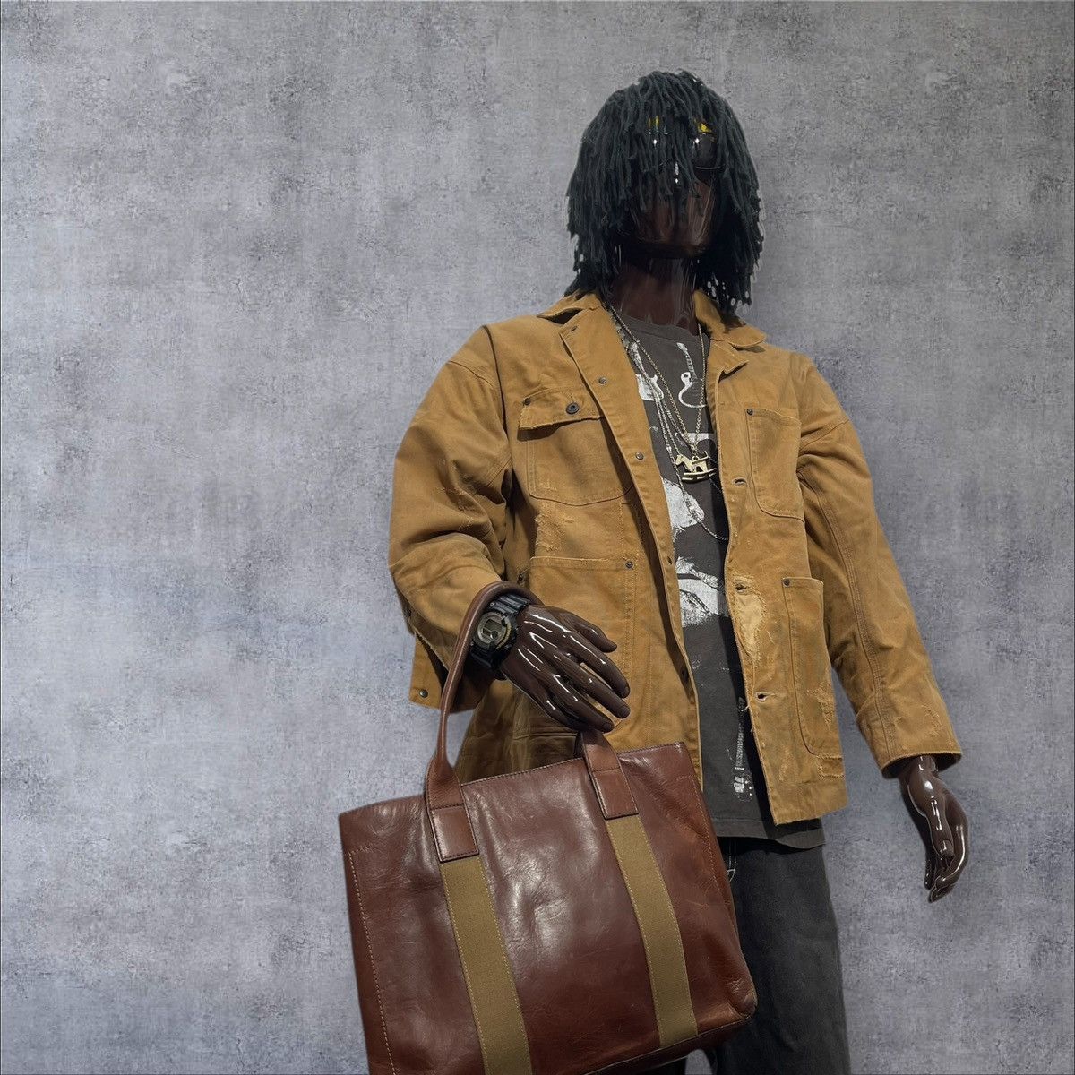 Japanese Brand Full Leather Patina Sazaby Japan Tote Shoulder Bag 1🟩1 Size ONE SIZE - 6 Thumbnail