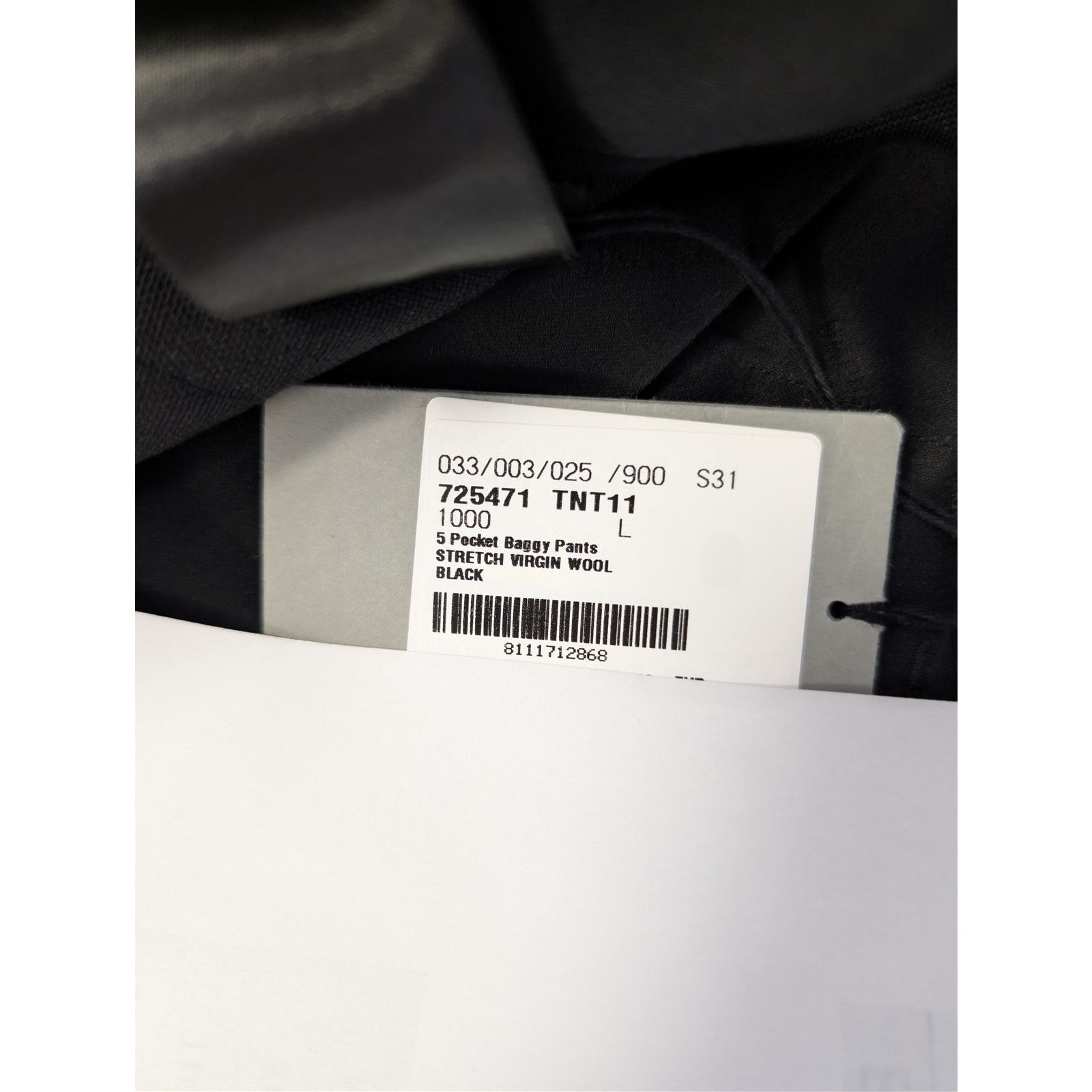 Balenciaga o1rshd1 Stretch Virgin Wool 5 Pocket Baggy Pants in Black Size US 34 / EU 50 - 23 Thumbnail