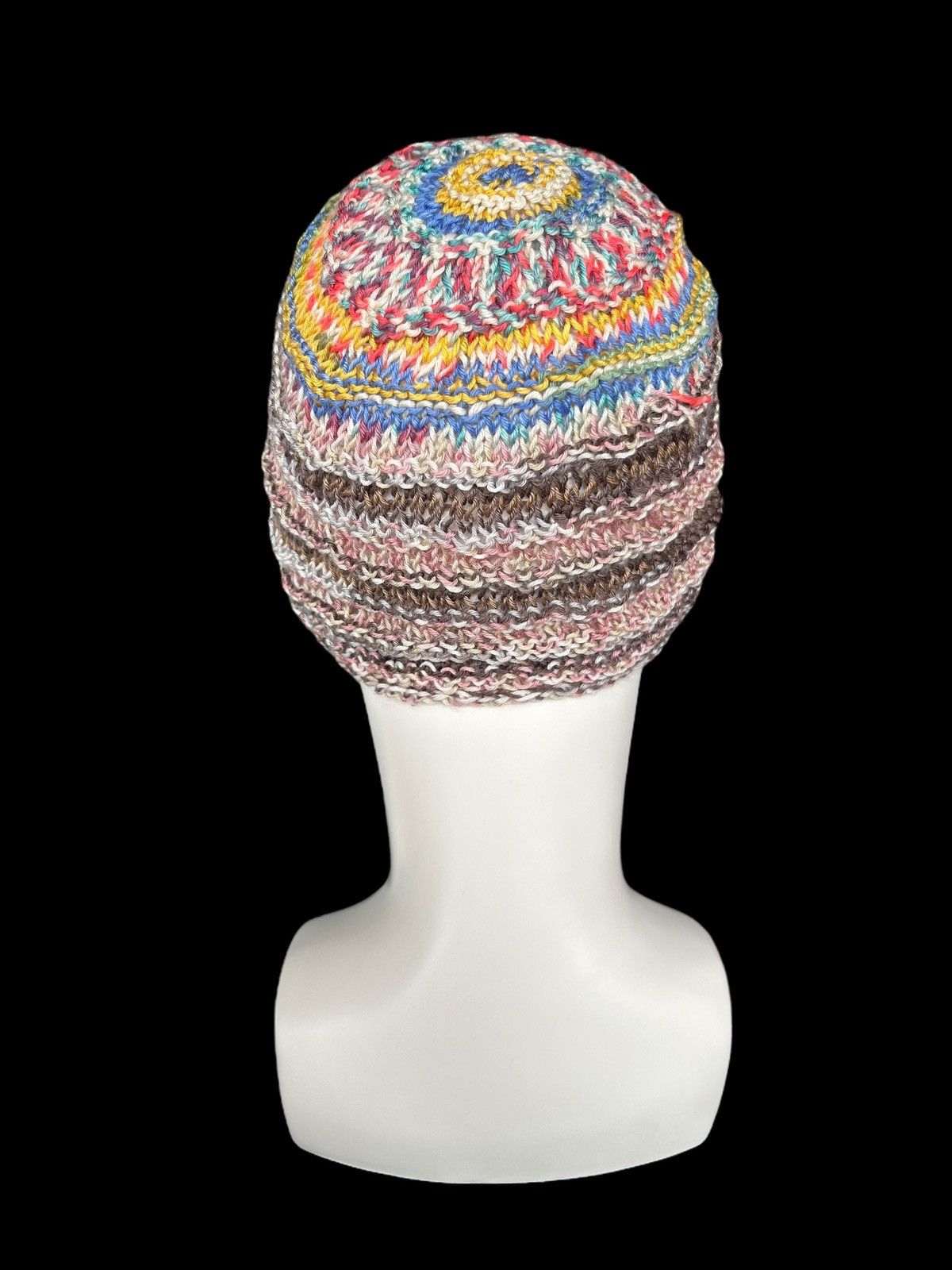 Japanese Brand × Kapital × Vintage Crochet Knitted handmade Hippies style Beanie Hats ☠️🌈 Size ONE SIZE - 5 Thumbnail