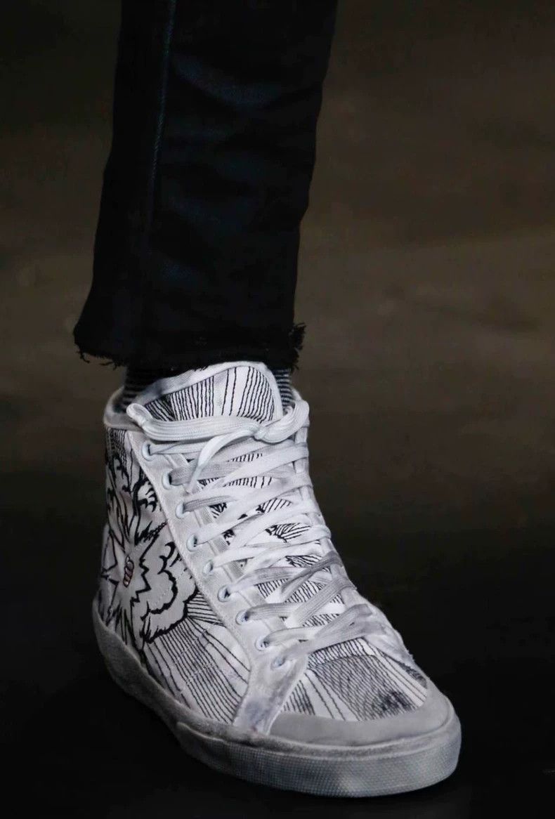 Saint Laurent Paris Saint Laurent Paris 16ss runway high-top explosive boxing b Size US 10 / EU 43 - 8 Thumbnail