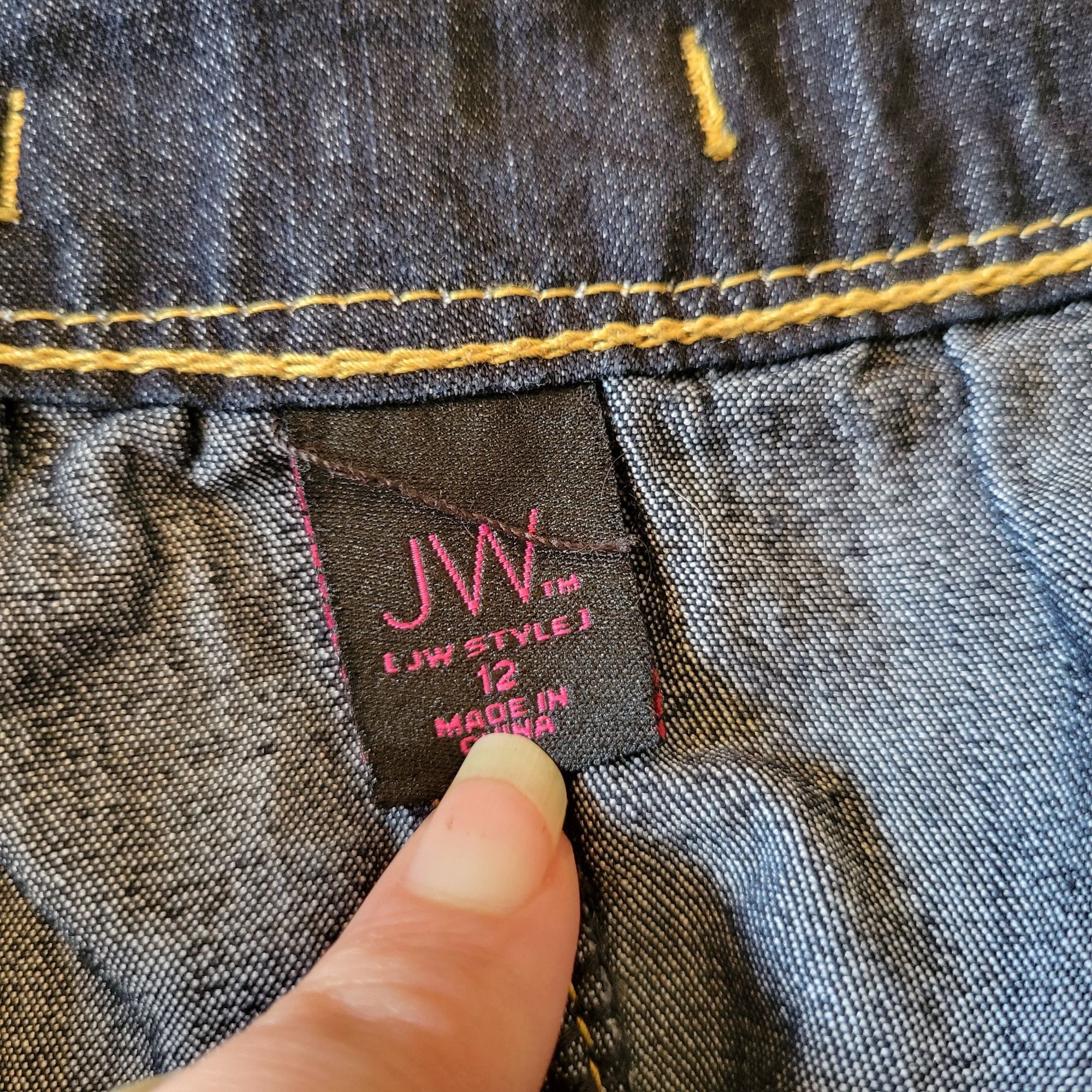 Vintage JW Style Denim Midi Skirt Flared Pockets 12 Full A Line Mode Size 34" / US 12 / IT 48 - 3 Thumbnail