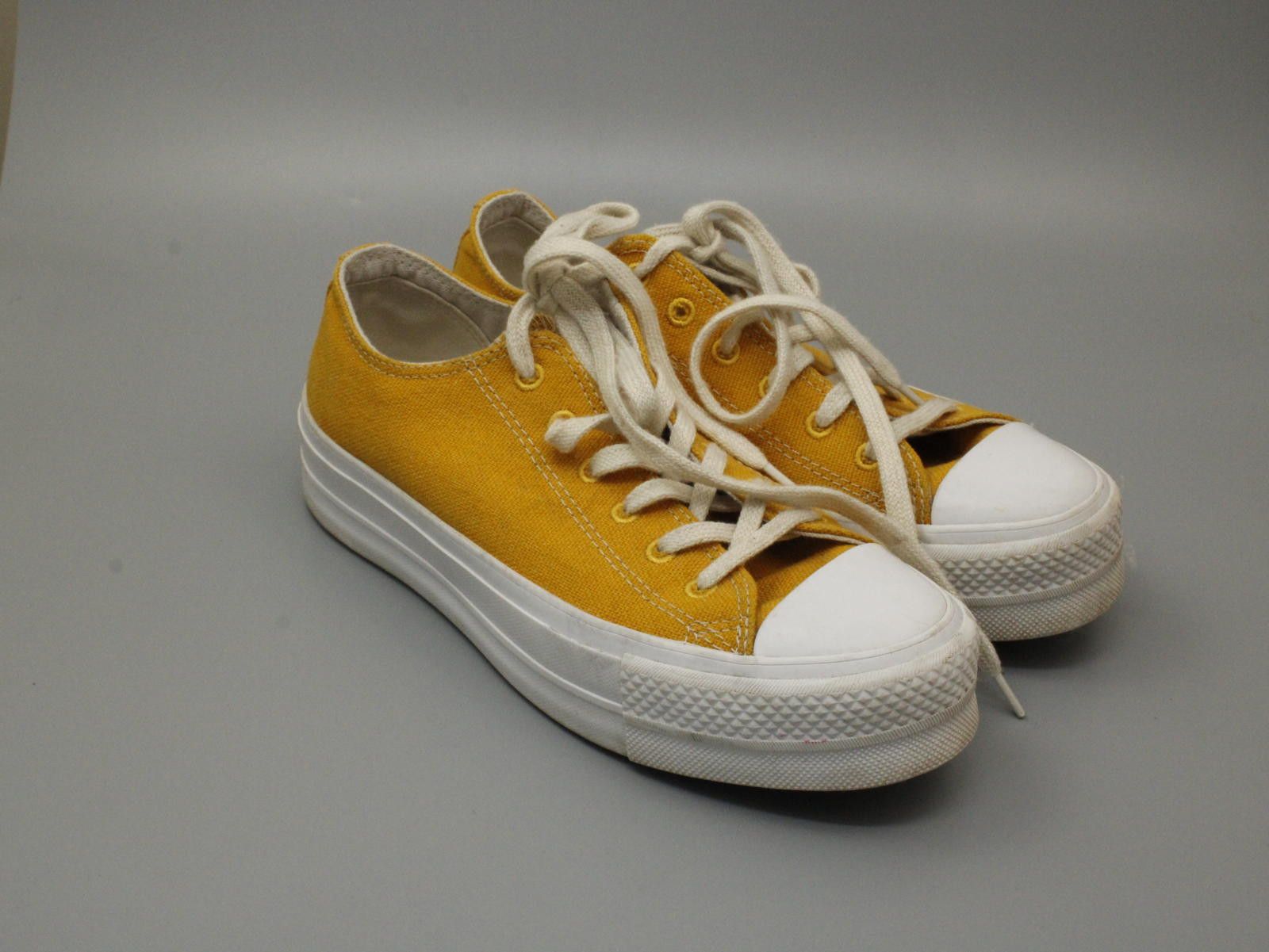 Unknown London Yellow Canvas Allstar Women's Sneakers with White Rubber Toe Size US 7.5 / IT 37.5 - 6 Thumbnail