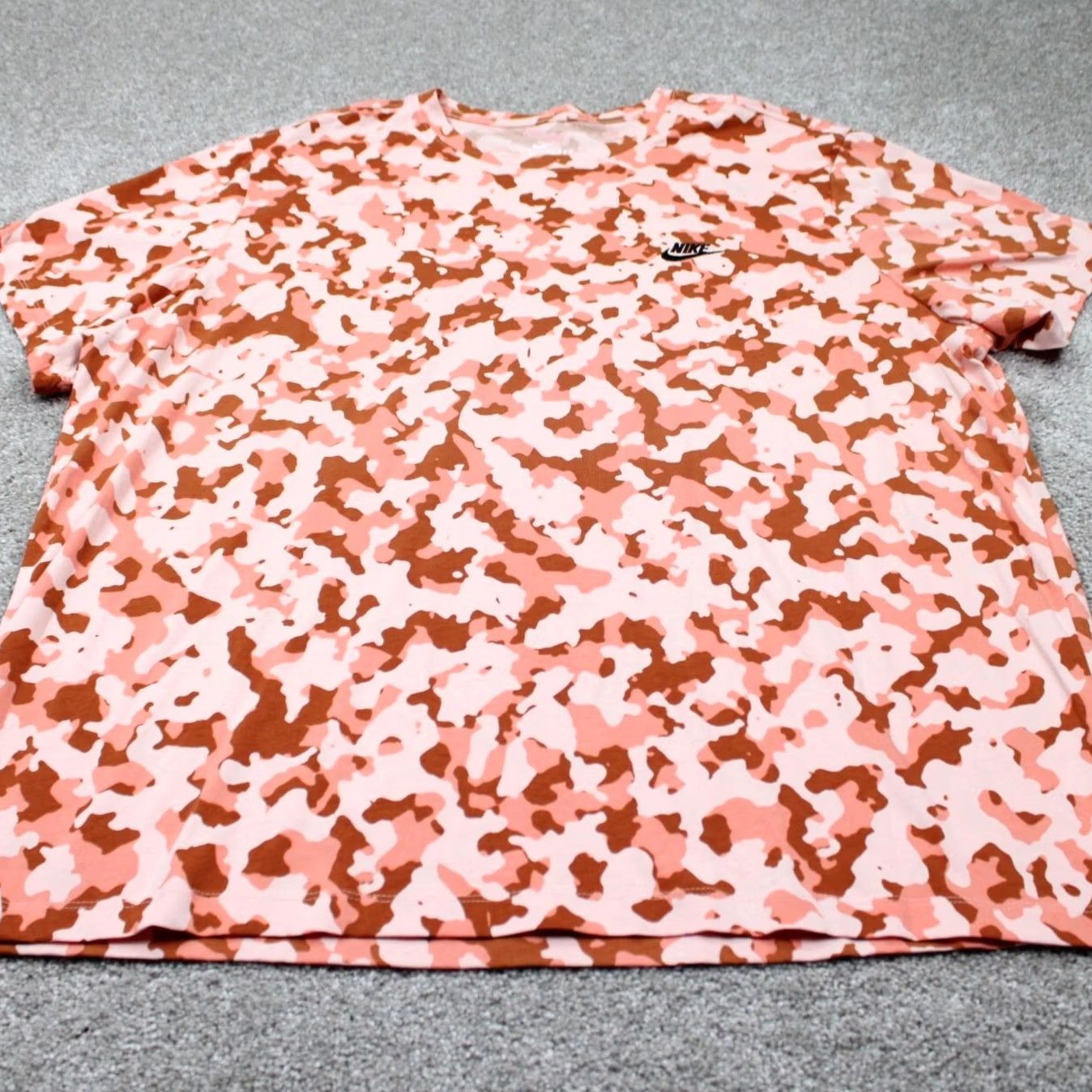 Nike Nike Shirt Mens 3XL XXXL Short Sleeve Orange Camouflage Cotton Pullover T-Shirt Size US XXL / EU 58 / 5 - 2 Thumbnail