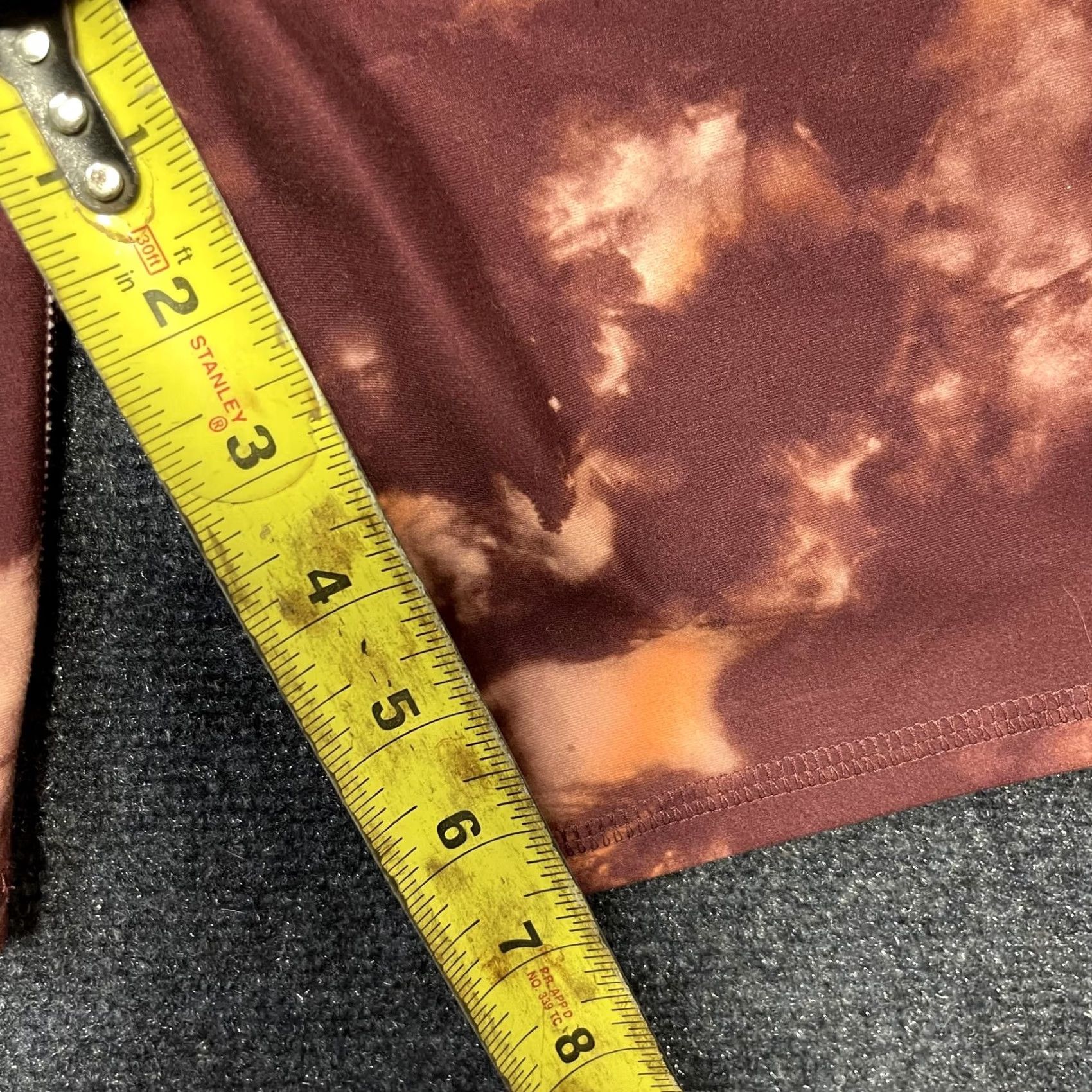 Vintage DSG Shorts Womens Small Brown Tie Dye Biker 7.5" High Rise Yoga Athletic Size 28" / US 6 / IT 42 - 6 Thumbnail