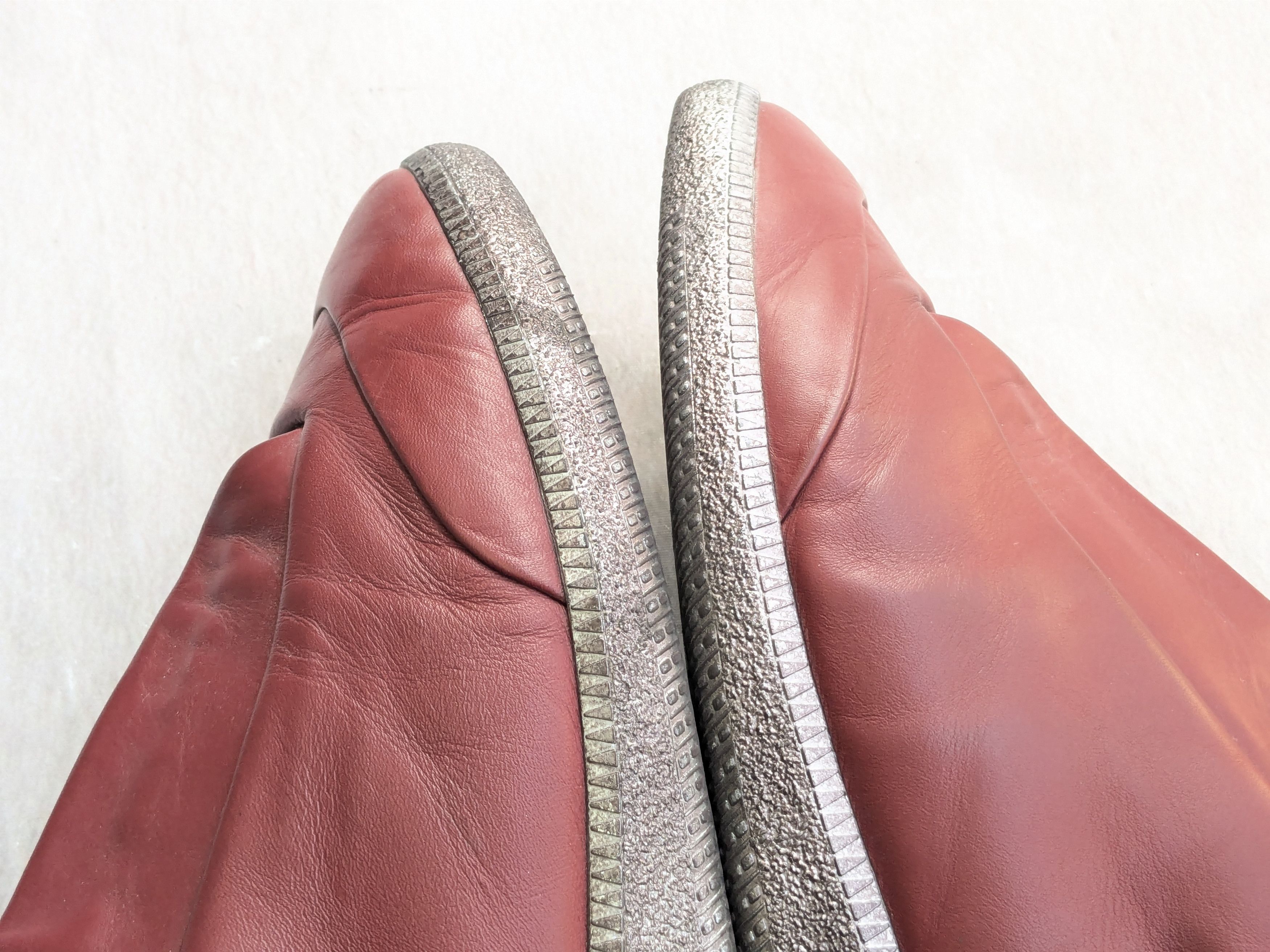 Maison Margiela Maison Margiela Future Red 12.45 Silver Leather High Tops Size US 12 / EU 45 - 11 Thumbnail