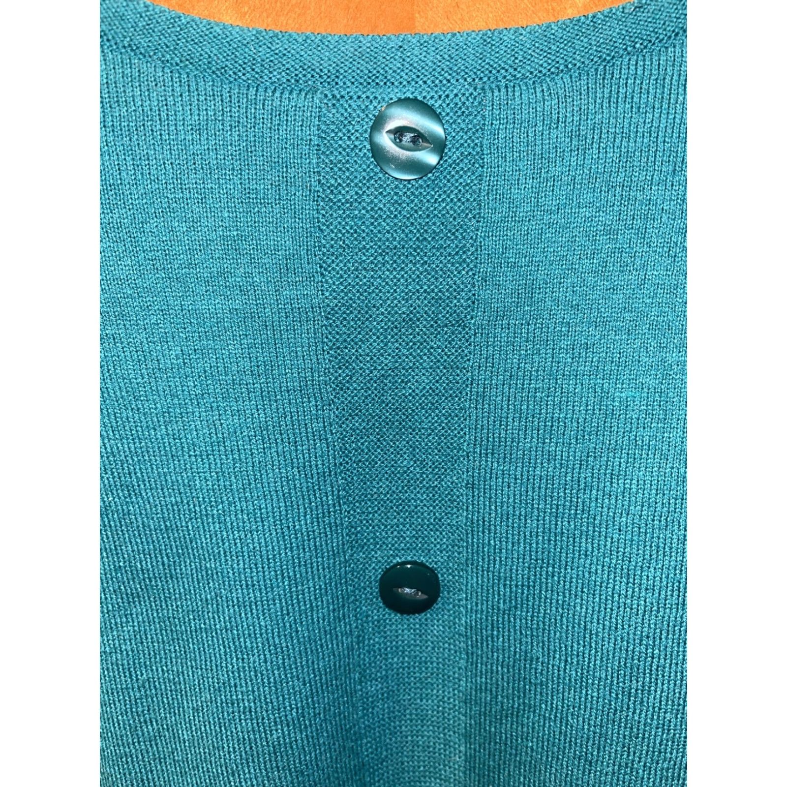 J. Jill J.Jill Women Green Cotton Nylon Woven Polyester Sweater Petite Large Regular Knit Boat Neck Long Sleeve Size L / US 10 / IT 46 - 8 Thumbnail