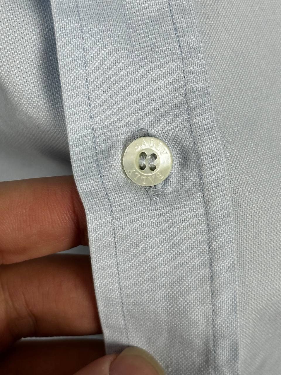 Bally Bally Italy Luxury Blue Oxford Pocket Shirt Size US M / EU 48-50 / 2 - 11 Thumbnail