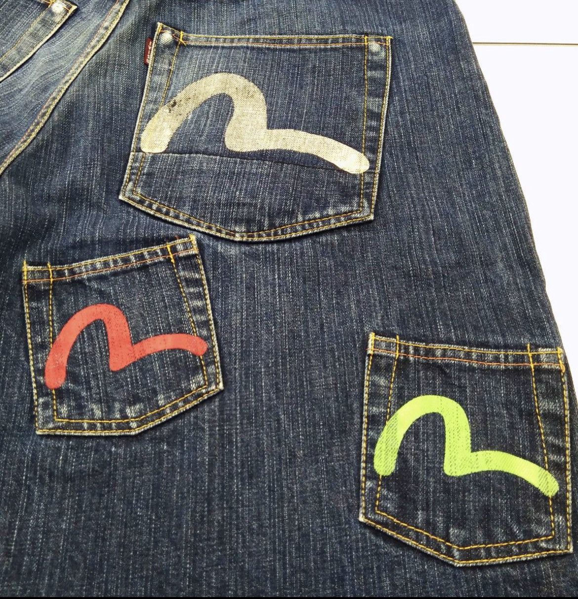 Evisu Vintage Evisu Multi Pocket Wide baggy denim shorts Jorts Stk Size US 32 / EU 48 - 4 Thumbnail