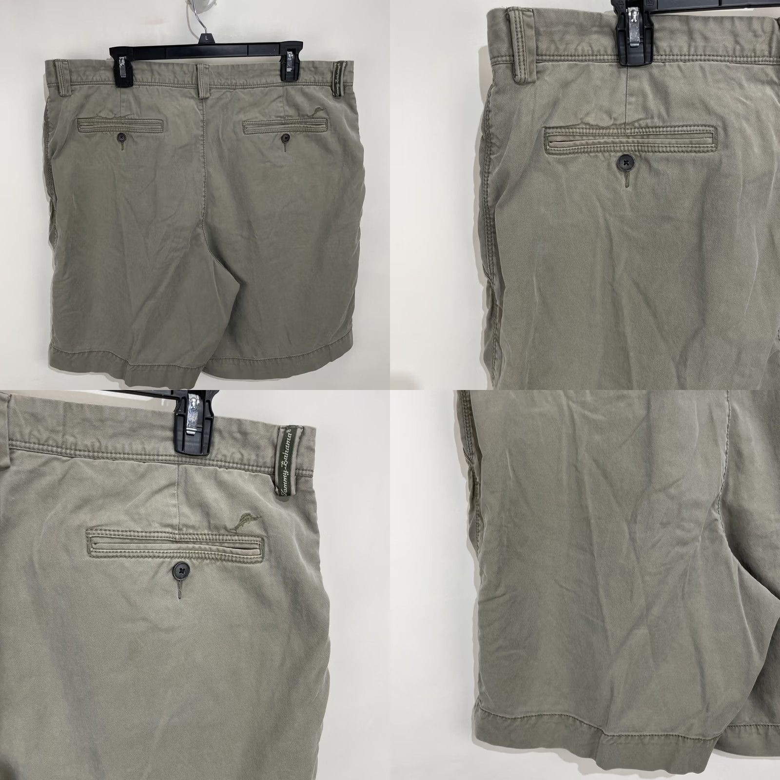 Tommy Bahama Tommy Bahama Shorts Mens 38 Grey Green Cotton Regular Fit Chino Relax Stretch Size US 38 / EU 54 - 8 Thumbnail